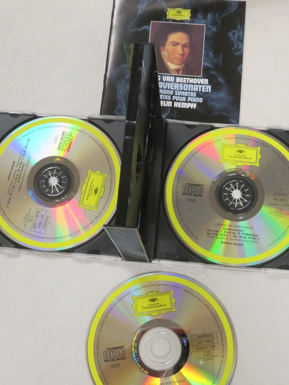 MUSIC CD LUDWIG VAN BEETHOVEN DIE KLAVIERSONATEN WILHELM KEMPFF PART 1, изображение 3