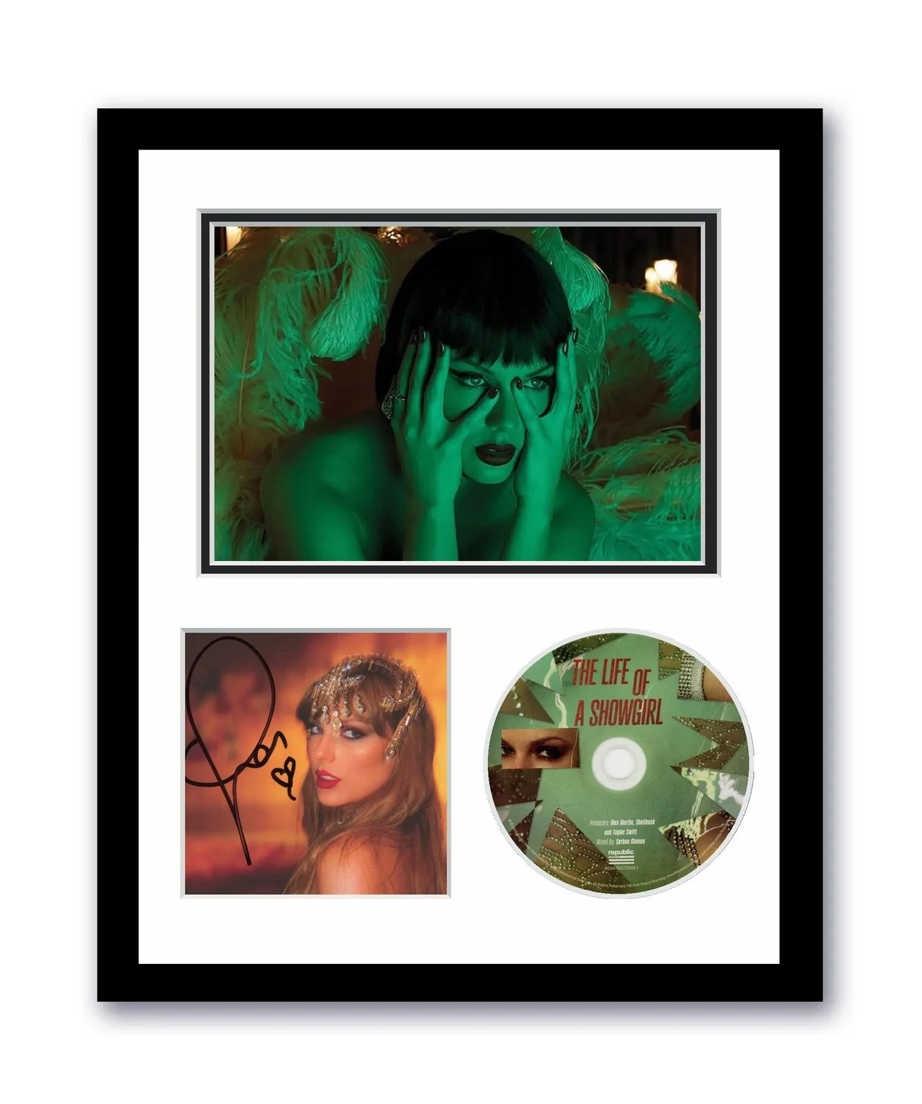 Taylor Swift — Taylor Swift Autographed 11x14 Framed CD Photo Life Of A Showgirl Photo 3 ACOA