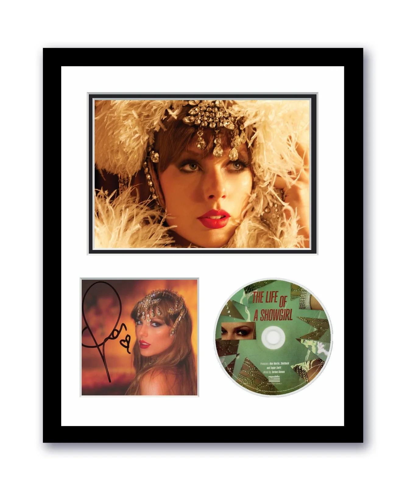 Taylor Swift — Taylor Swift Autographed 11x14 Framed CD Photo Life Of A Showgirl Photo 3 ACOA