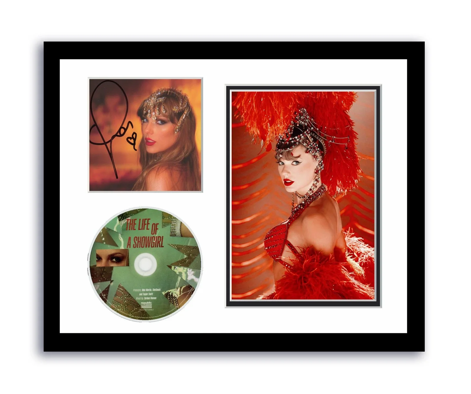 Taylor Swift — Taylor Swift Autographed 11x14 Framed CD Photo Life Of A Showgirl Photo 3 ACOA