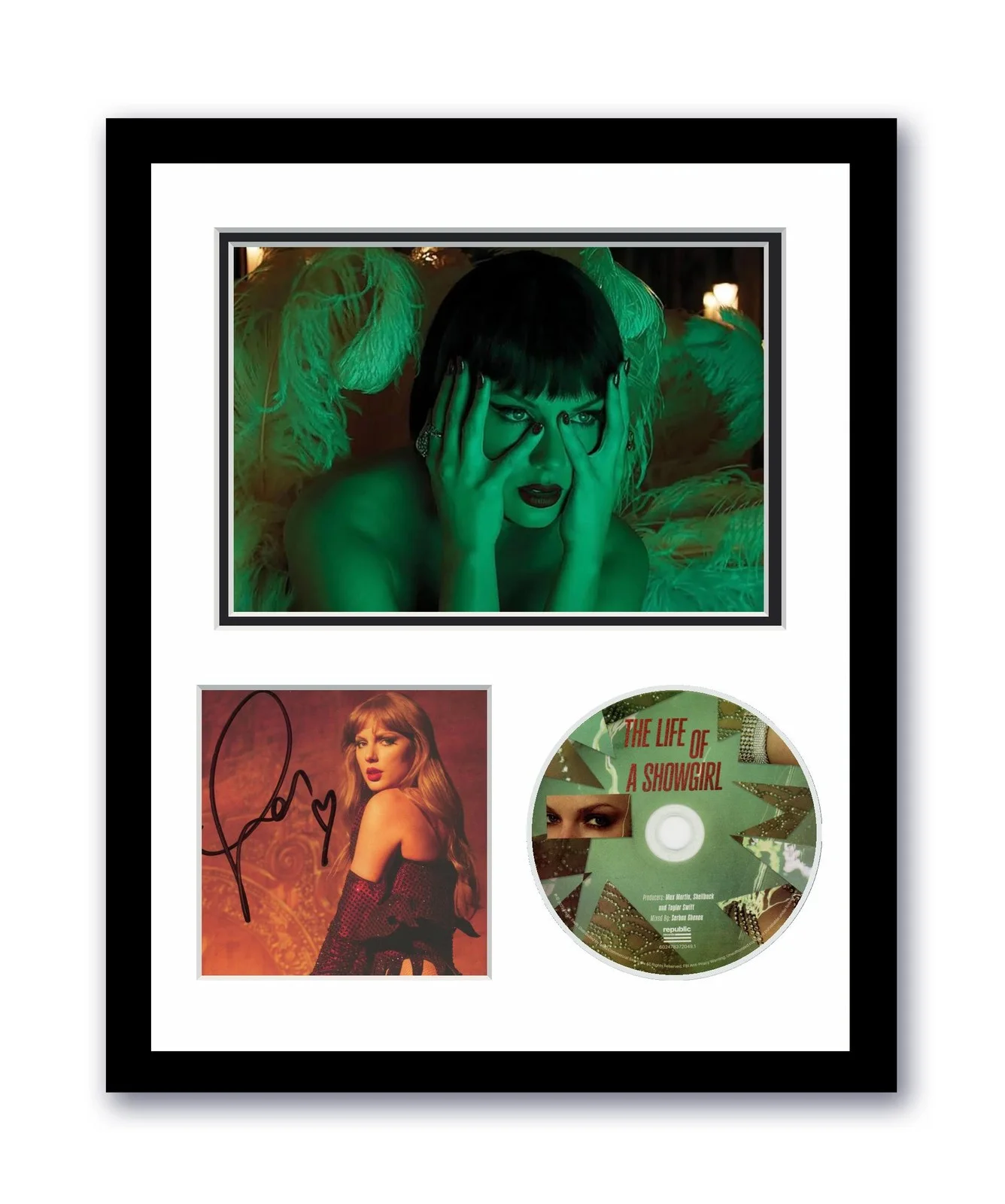 Taylor Swift — Taylor Swift Autographed 11x14 Framed CD Photo Life Of A Showgirl Photo 3 ACOA
