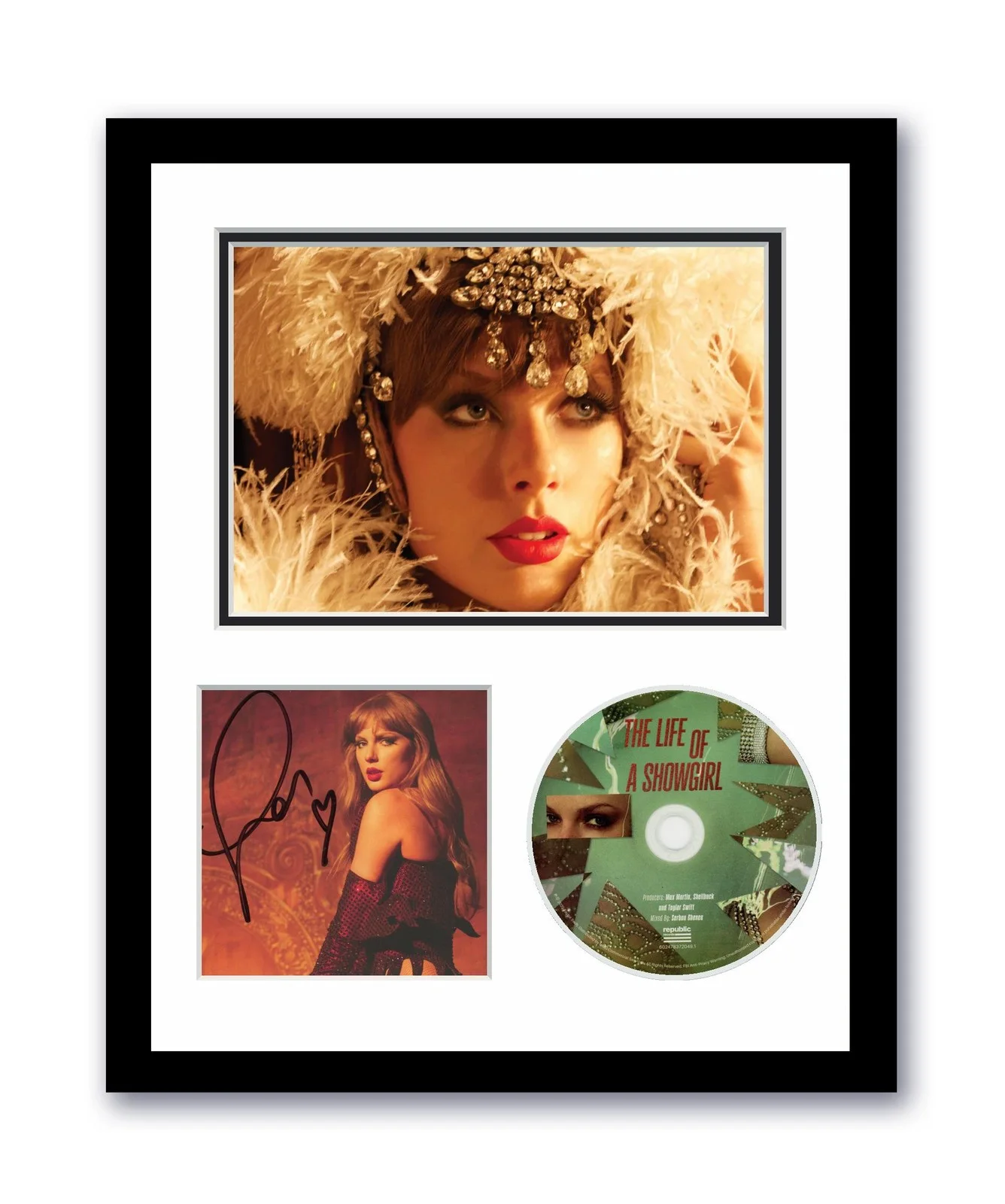 Taylor Swift — Taylor Swift Autographed 11x14 Framed CD Photo Life Of A Showgirl Photo 3 ACOA