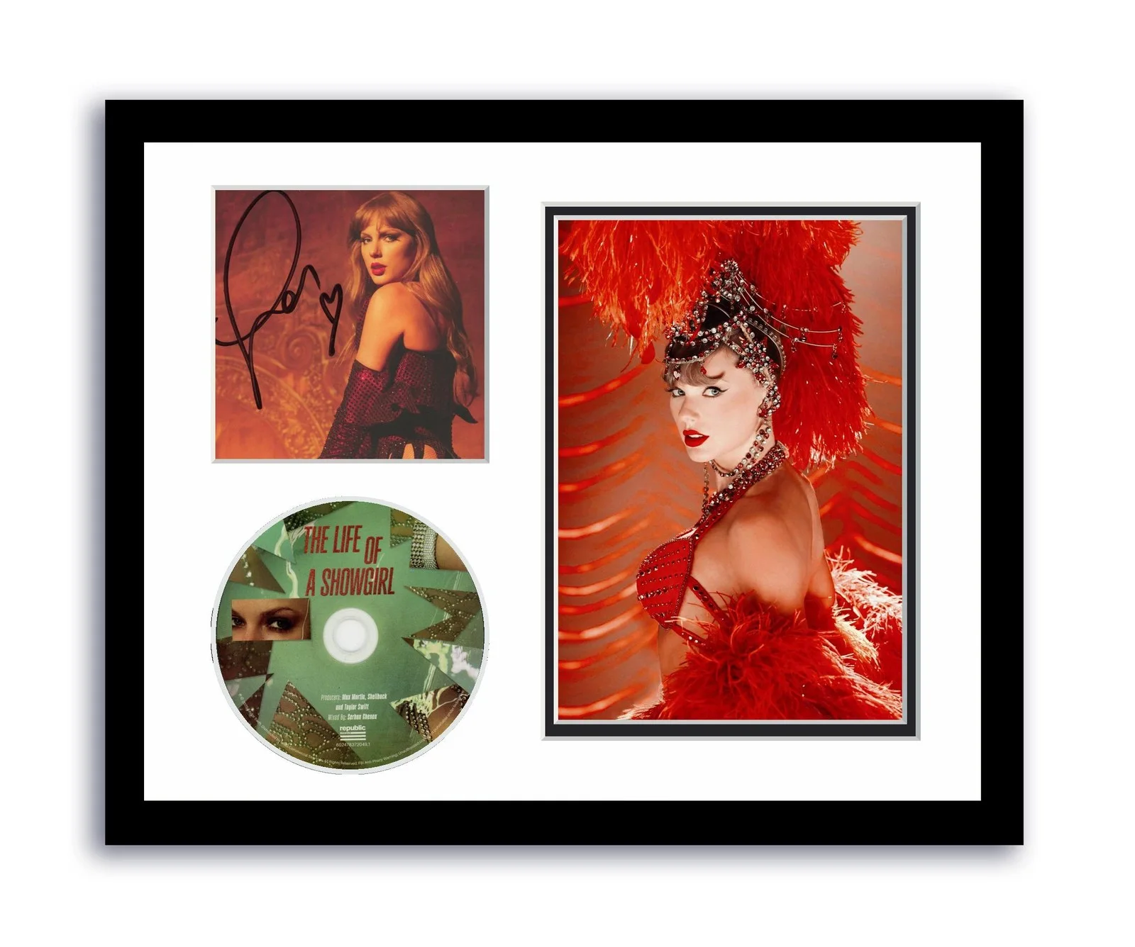 Taylor Swift — Taylor Swift Autographed 11x14 Framed CD Photo Life Of A Showgirl Photo 3 ACOA