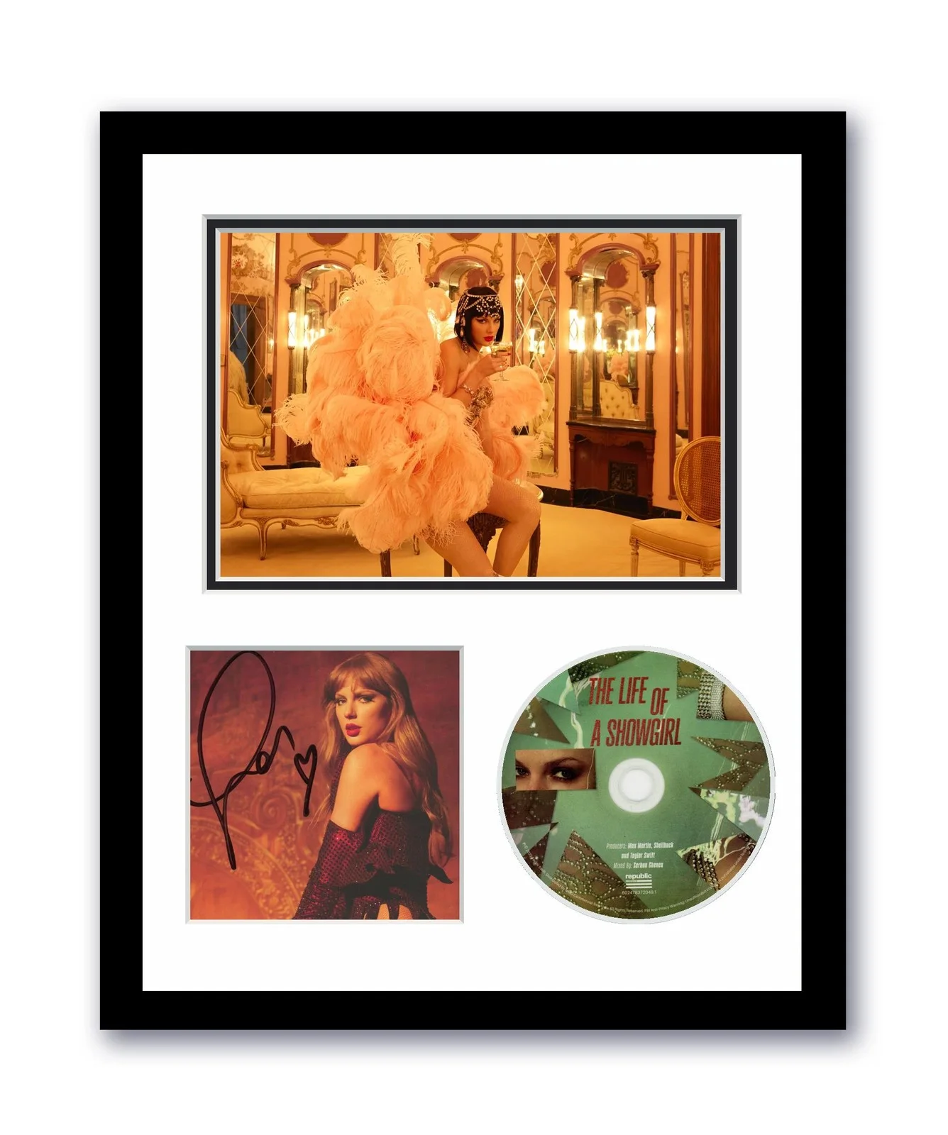 Taylor Swift — Taylor Swift Autographed 11x14 Framed CD Photo Life Of A Showgirl Photo 3 ACOA