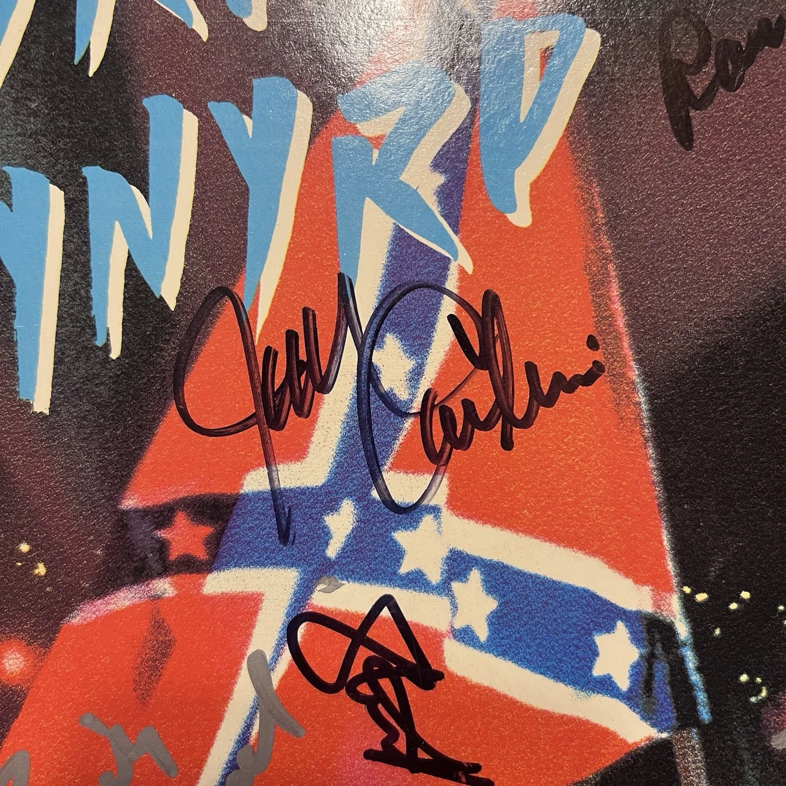 Lynyrd Skynyrd Signed Live Tribute Tour 1987 Vinyl Album Alabama Charlie Daniels, изображение 2