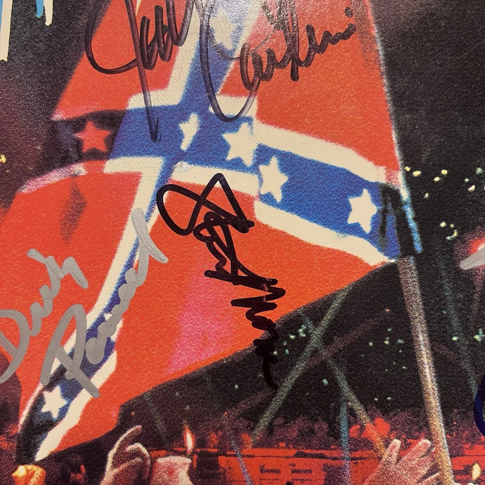 Lynyrd Skynyrd Signed Live Tribute Tour 1987 Vinyl Album Alabama Charlie Daniels, изображение 3