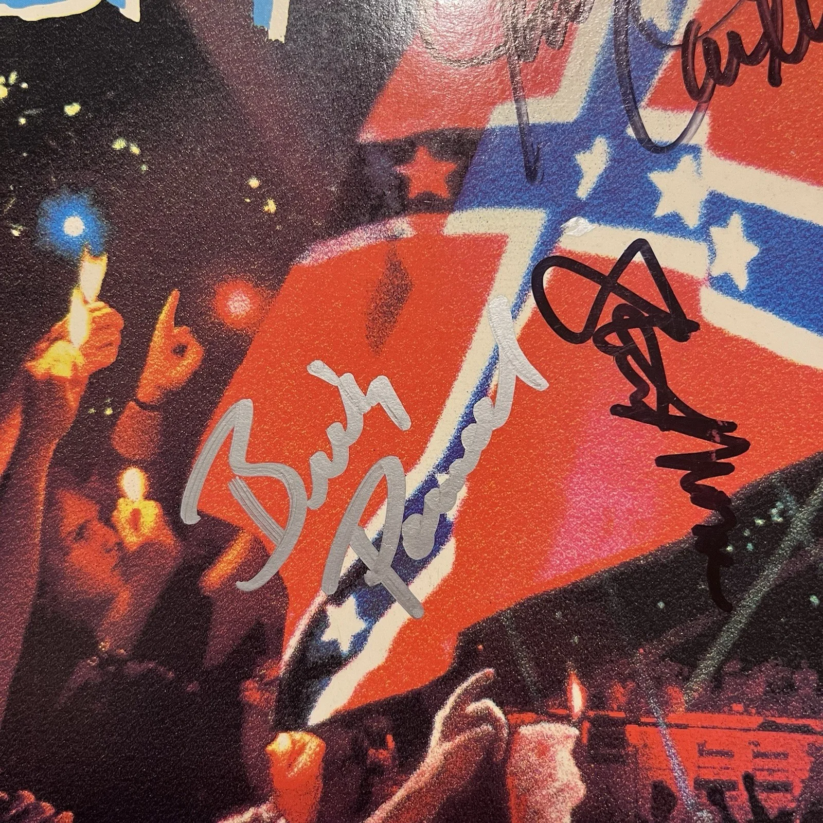 Lynyrd Skynyrd Signed Live Tribute Tour 1987 Vinyl Album Alabama Charlie Daniels, изображение 4