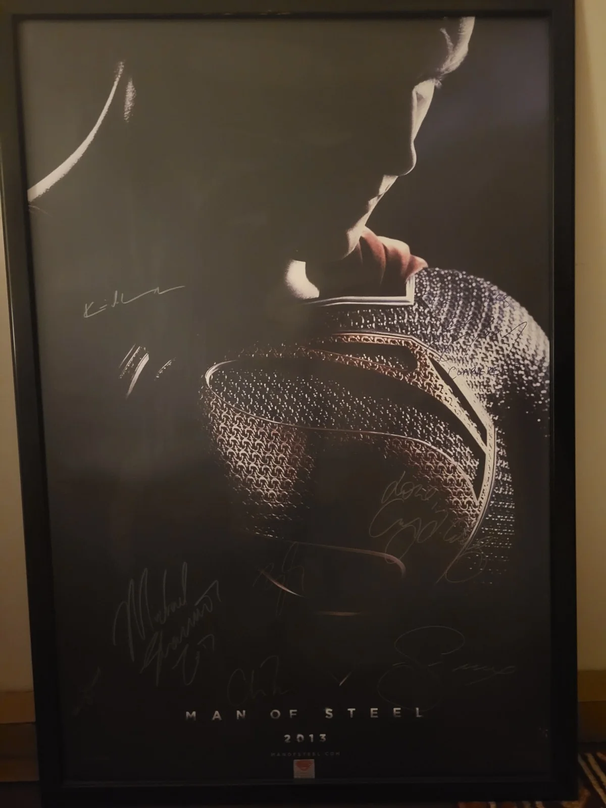 Henry Cavill, Michael Shannon, Amy Adams — Man of Steel Rare World Premiere Signed Movie Poster with Official Hologram
