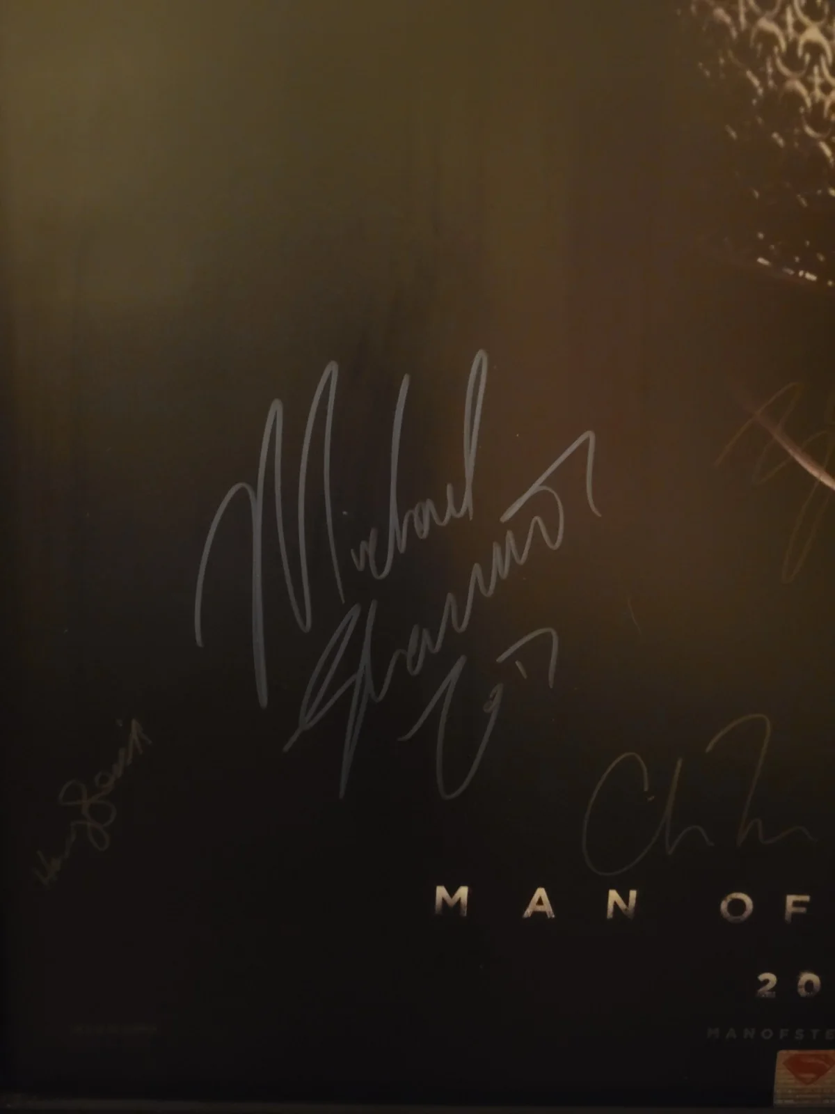 Henry Cavill, Michael Shannon, Amy Adams — Man of Steel Rare World Premiere Signed Movie Poster with Official Hologram, изображение 2