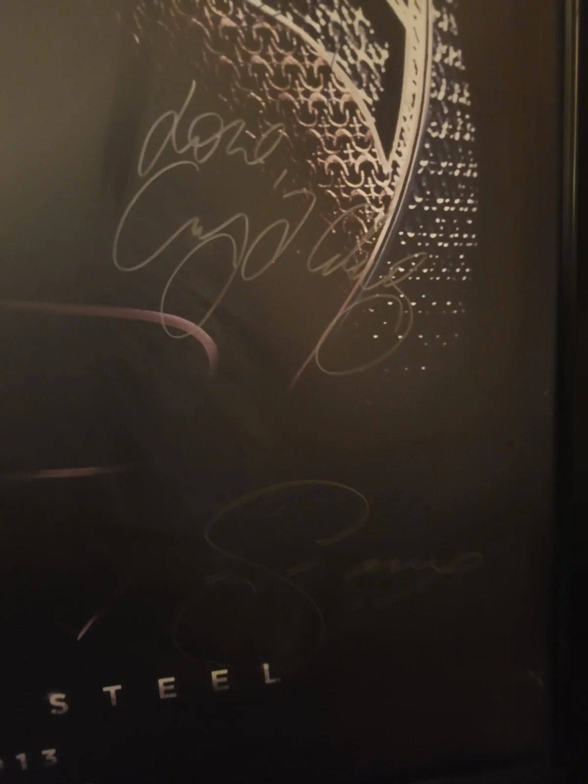 Henry Cavill, Michael Shannon, Amy Adams — Man of Steel Rare World Premiere Signed Movie Poster with Official Hologram, изображение 3