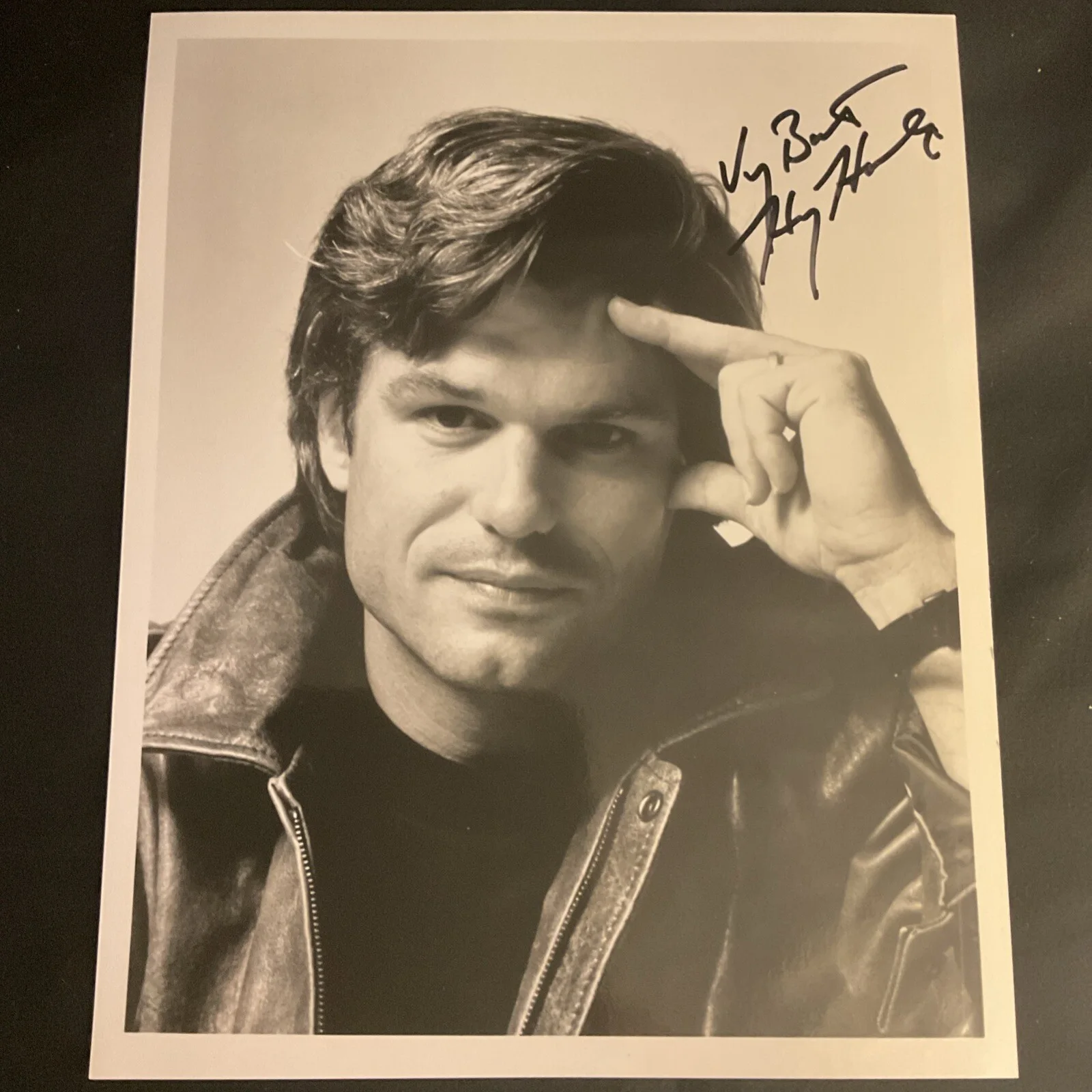 Harry Hamlin — Harry Hamlin I/P signed 10" x 8" photo Clash of The Titans F197 TICK TOCK