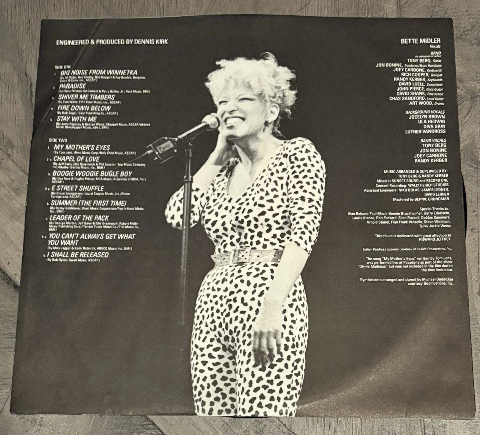 Bette Midler signed Divine Madness Album, image 4