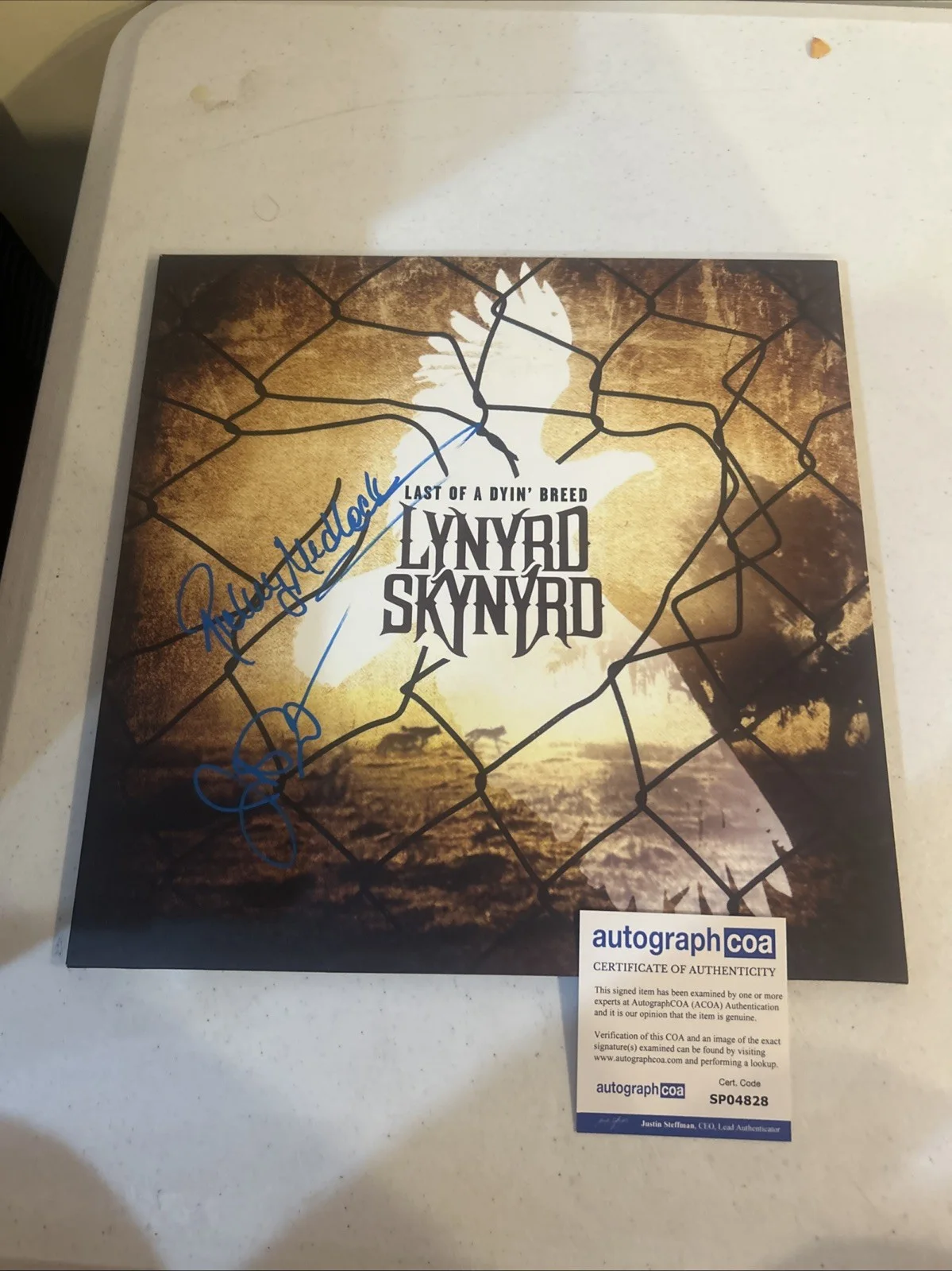 LYNYRD SKYNYRD SIGNED AUTOGRAPH VINYL ALBUM ACOA LAST OF A DYIN BREED VAN ZANT, изображение 3