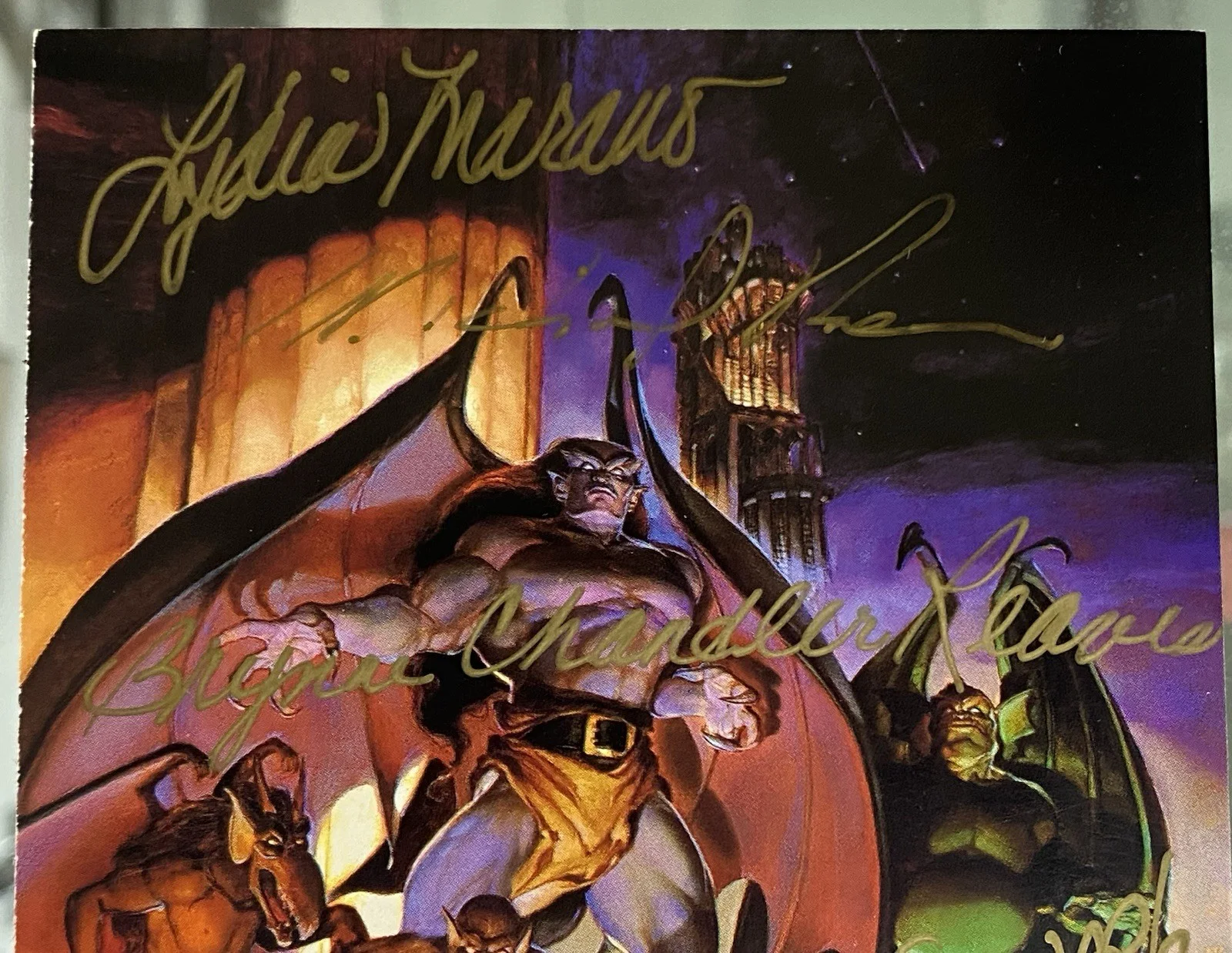 Greg Guler — GREG GULER + 5 OTHER AUTOGRAPHS - GARGOYLES POSTCARD, image 2