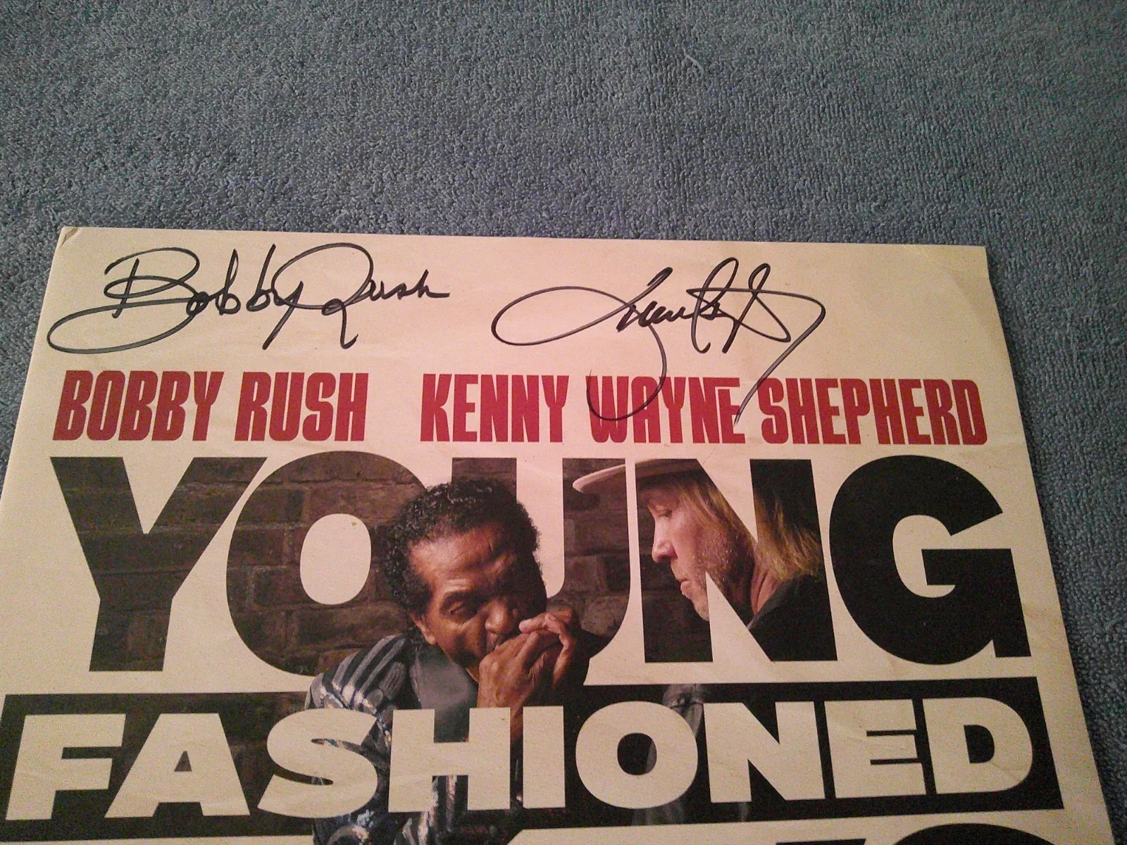 BOBBY RUSH & KENNY WAYNE SHEPHERD SIGNED - DOUBLE VINYL ALBUM LP JSA COA, image 2