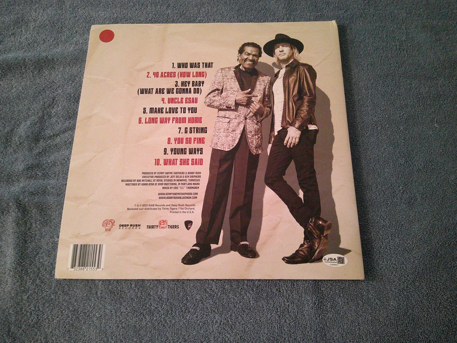 BOBBY RUSH & KENNY WAYNE SHEPHERD SIGNED - DOUBLE VINYL ALBUM LP JSA COA, image 3