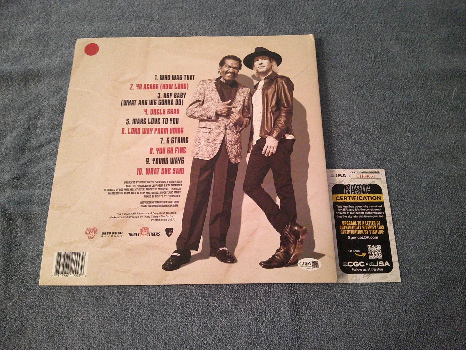 BOBBY RUSH & KENNY WAYNE SHEPHERD SIGNED - DOUBLE VINYL ALBUM LP JSA COA, image 5