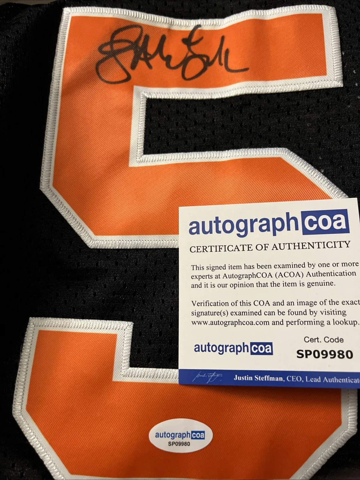 Jonathan Loughran — JONATHAN LOUGHRAN SIGNED THE WATERBOY MUD DOGS JERSEY ROBIDEAUX SANDLER ACOA L, image 2