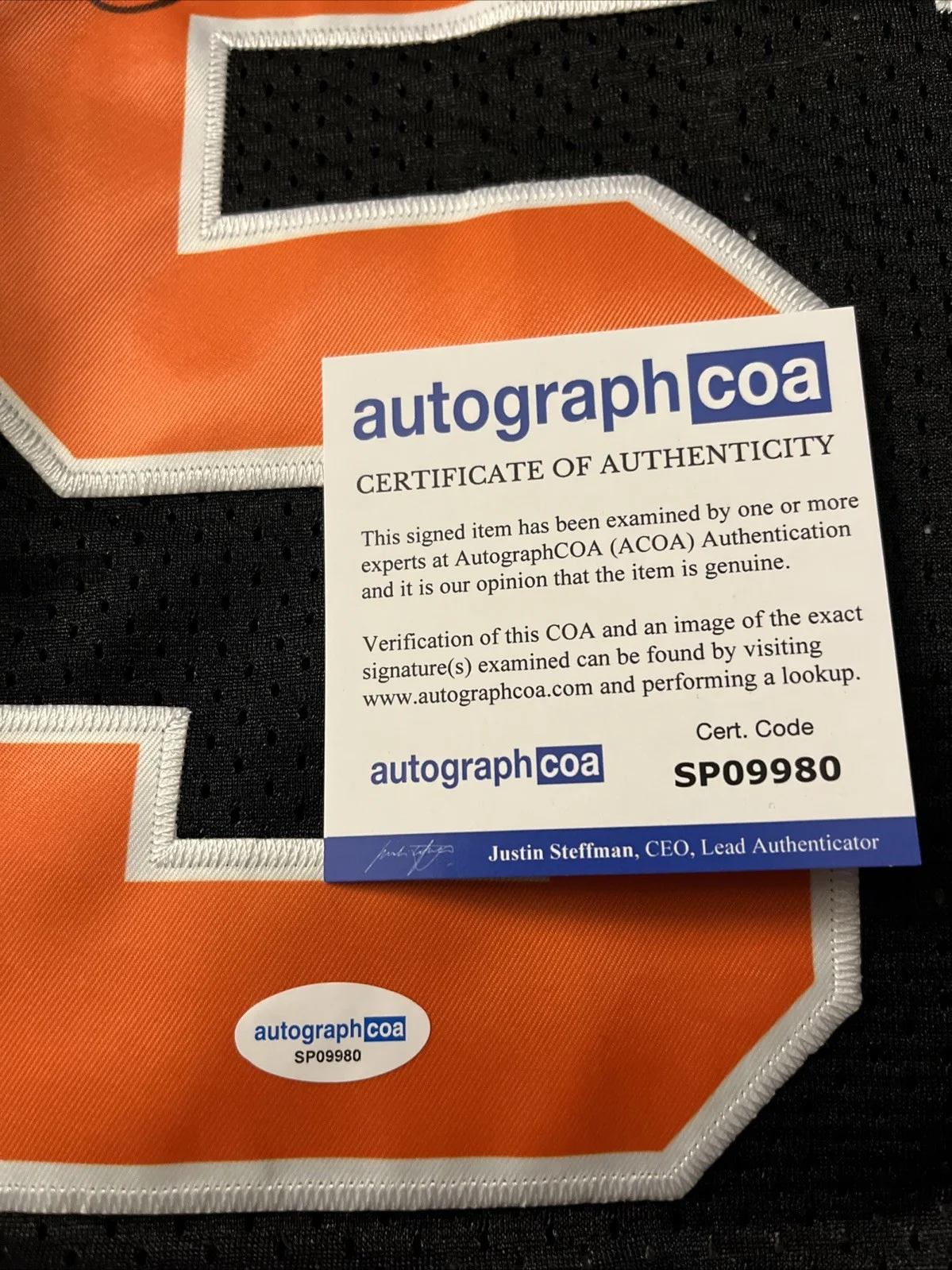 Jonathan Loughran — JONATHAN LOUGHRAN SIGNED THE WATERBOY MUD DOGS JERSEY ROBIDEAUX SANDLER ACOA L, image 4