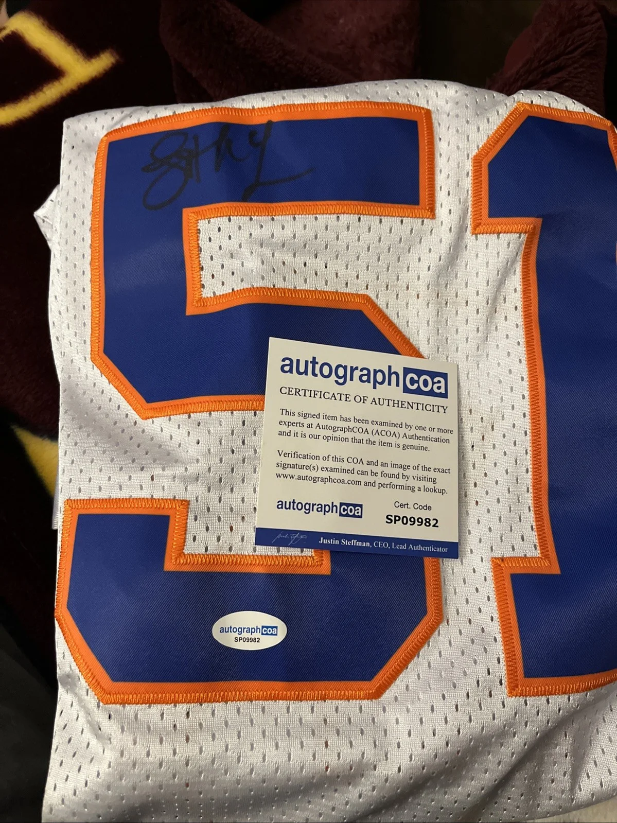 Jonathan Loughran — JONATHAN LOUGHRAN SIGNED THE WATERBOY MUD DOGS JERSEY ROBIDEAUX SANDLER ACOA L, изображение 2