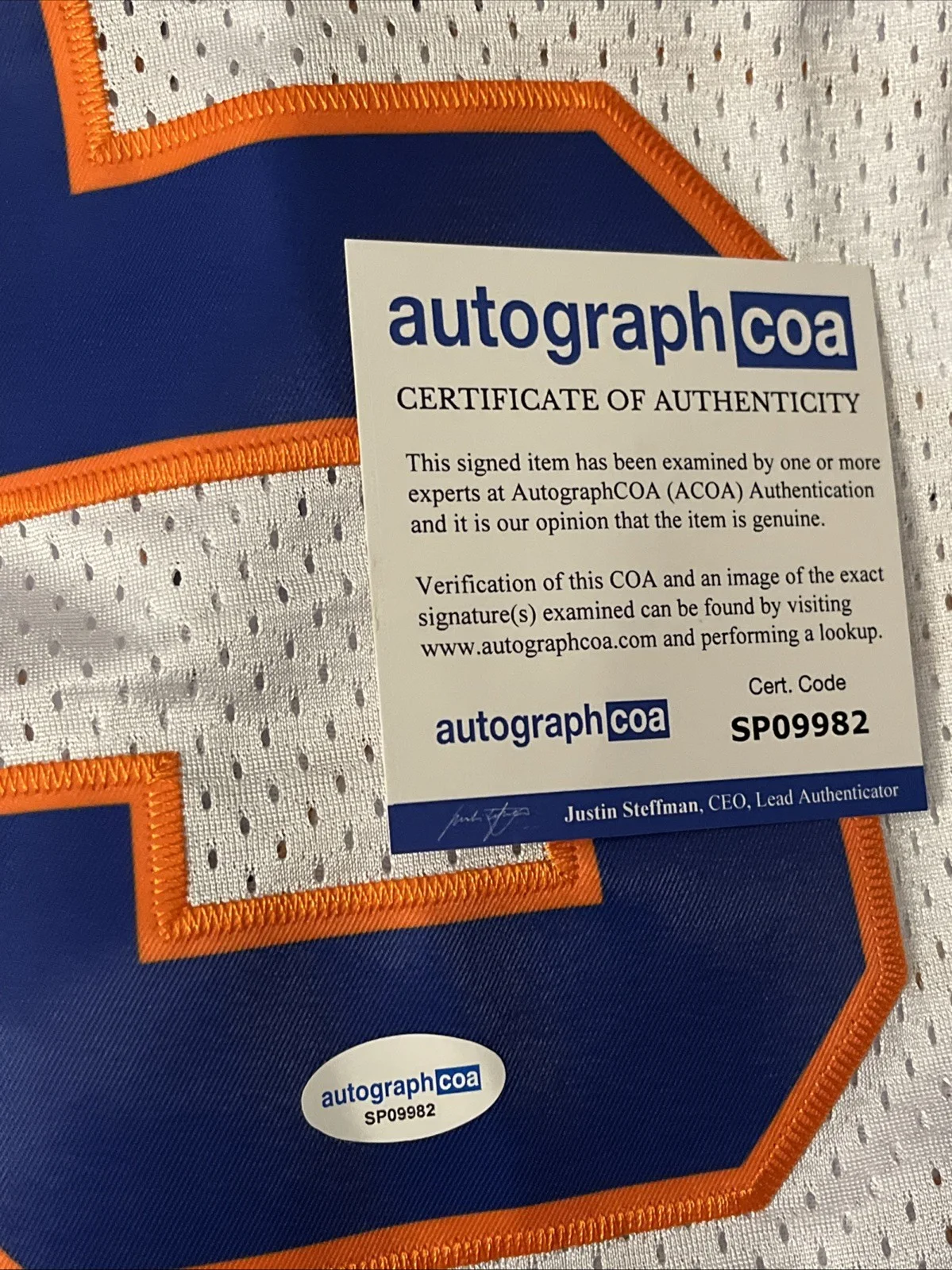 Jonathan Loughran — JONATHAN LOUGHRAN SIGNED THE WATERBOY MUD DOGS JERSEY ROBIDEAUX SANDLER ACOA L, изображение 4