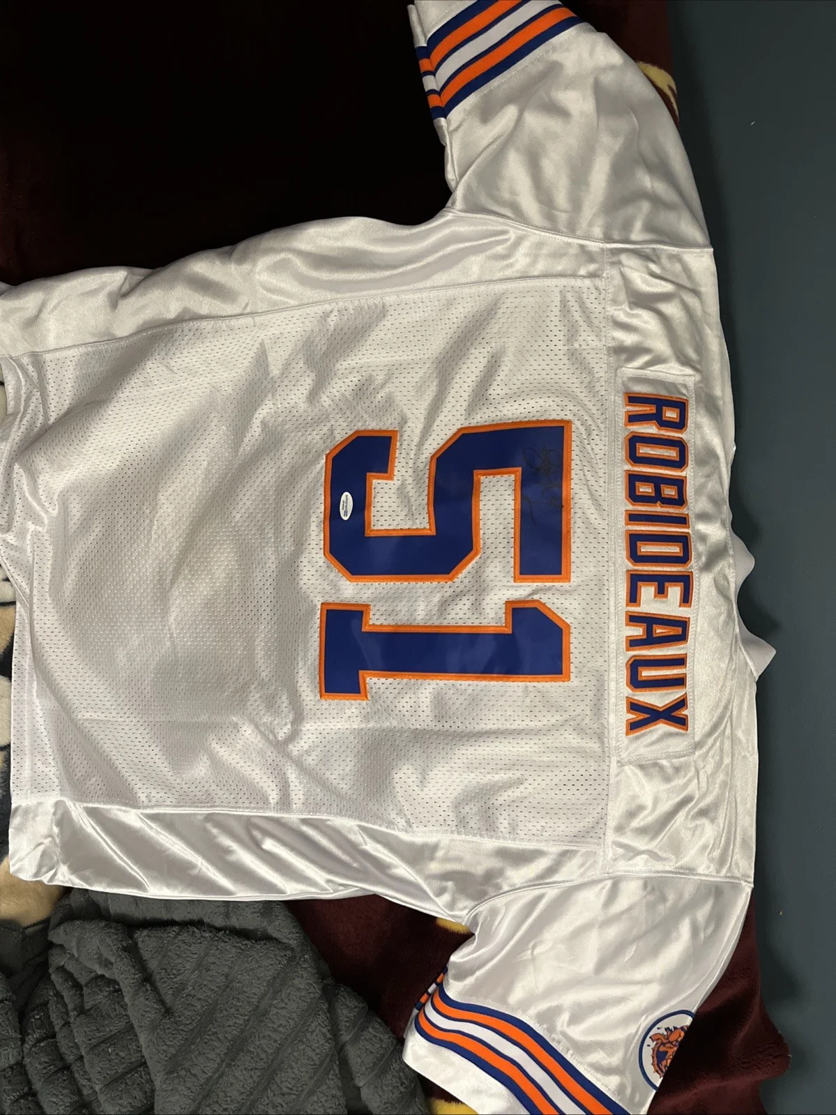 Jonathan Loughran — JONATHAN LOUGHRAN SIGNED THE WATERBOY MUD DOGS JERSEY ROBIDEAUX SANDLER ACOA L, изображение 5