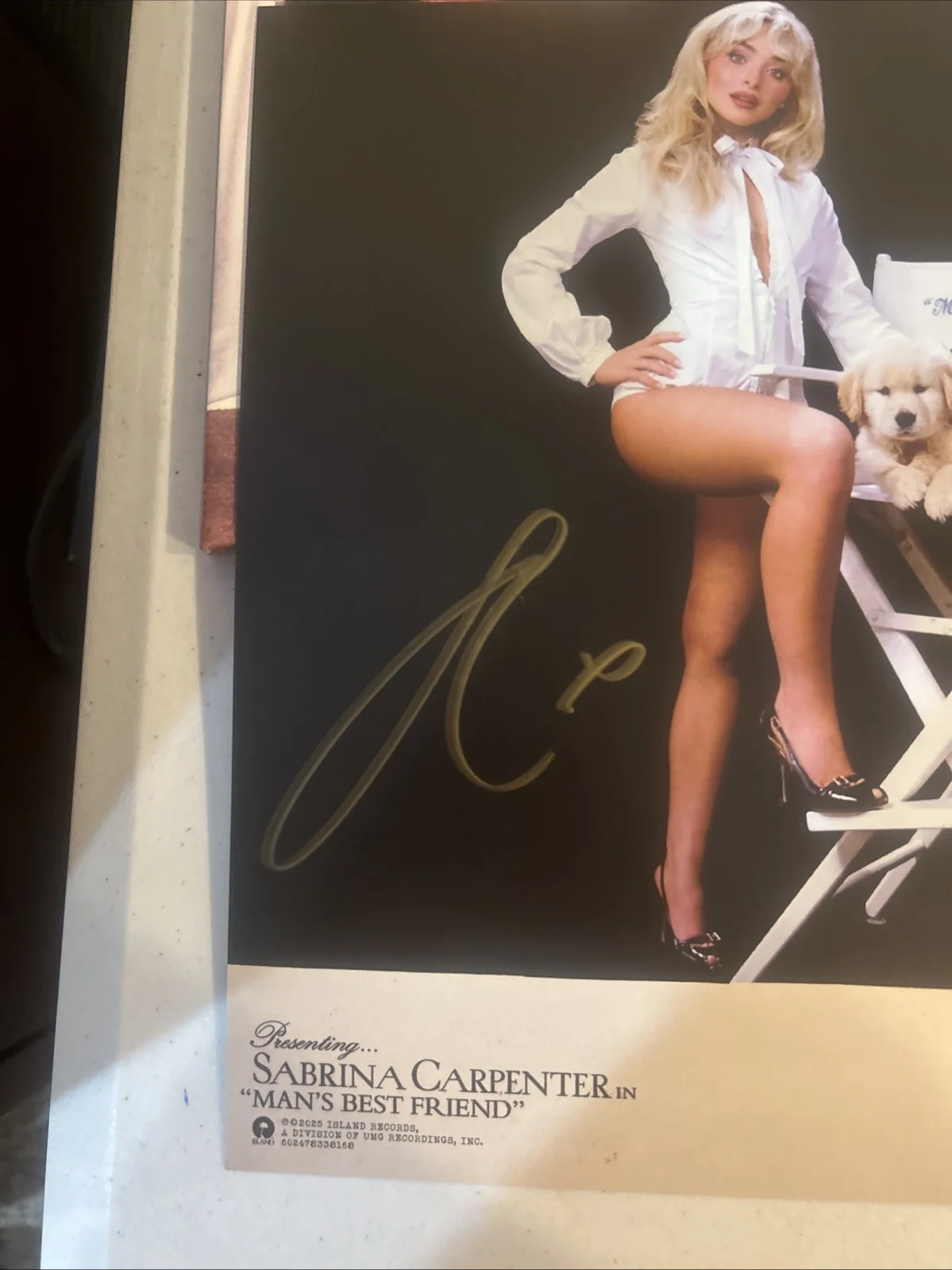 SABRINA CARPENTER SIGNED AUTOGRAPH VINYL ALBUM INSERT ACOA MANS BEST FRIEND LP, image 3