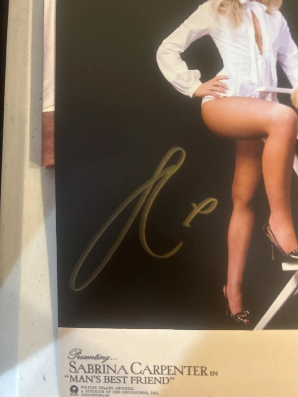 SABRINA CARPENTER SIGNED AUTOGRAPH VINYL ALBUM INSERT ACOA MANS BEST FRIEND LP, image 4
