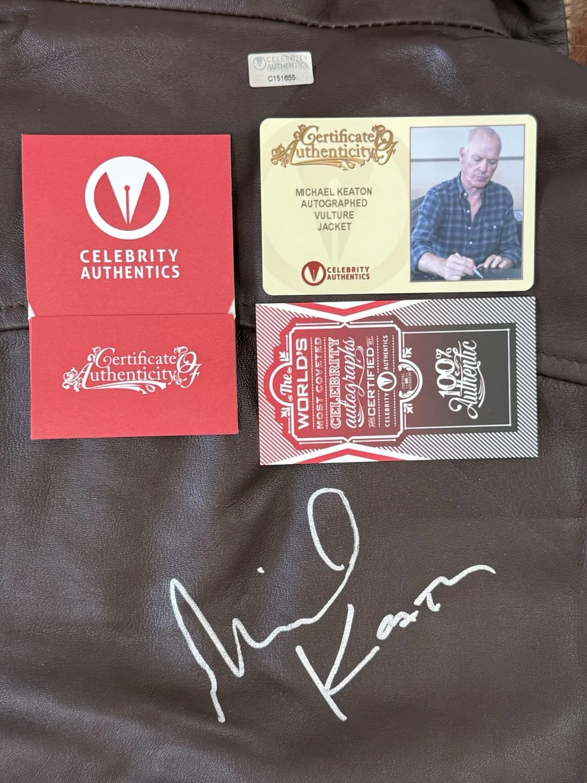 Michael Keaton — Michael Keaton Signed Vulture Jacket From Spiderman Homecoming CA COA, image 4