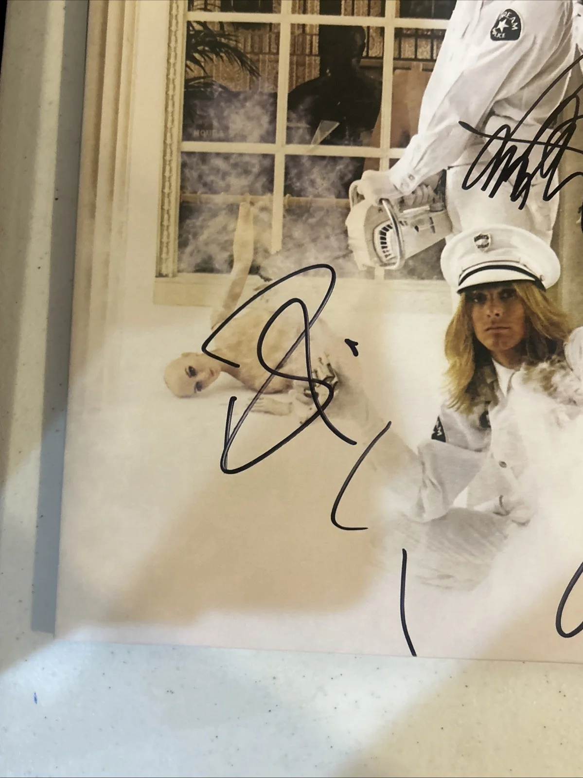 CHEAP TRICK SIGNED AUTOGRAPH VINYL ALBUM ACOA DREAM POLICE RECORD RICK ROBIN TOM, изображение 4