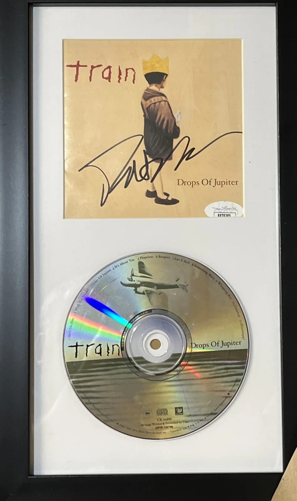 TRAIN BAND PAT MONAHAN SIGNED FRAMED CD DISPLAY AUTOGRAPH JSA DROPS OF JUPITER, image 5