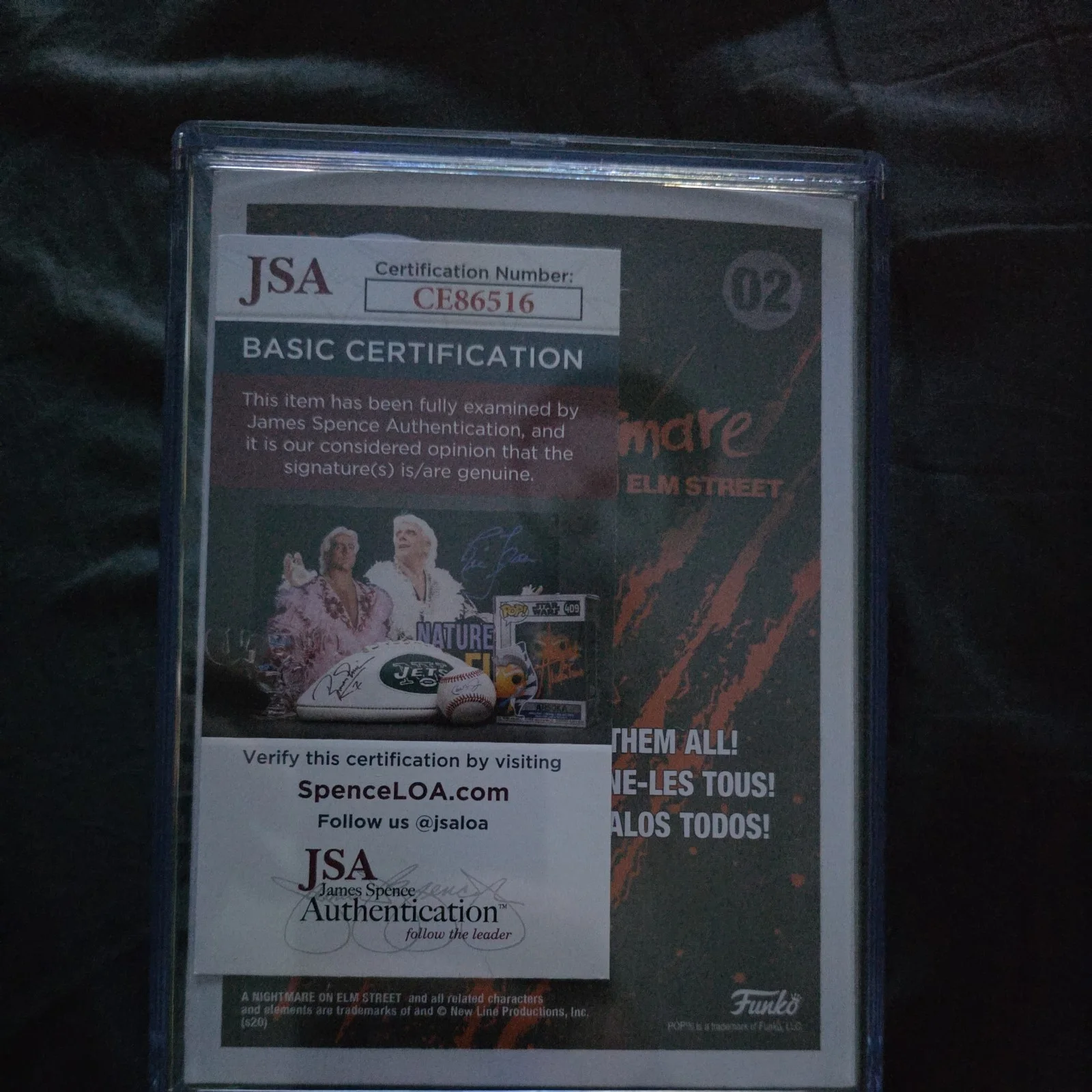 A Nightmare On elm Street Funko pop signed Patricia Arquette And Jsu Garcia JSA, изображение 3