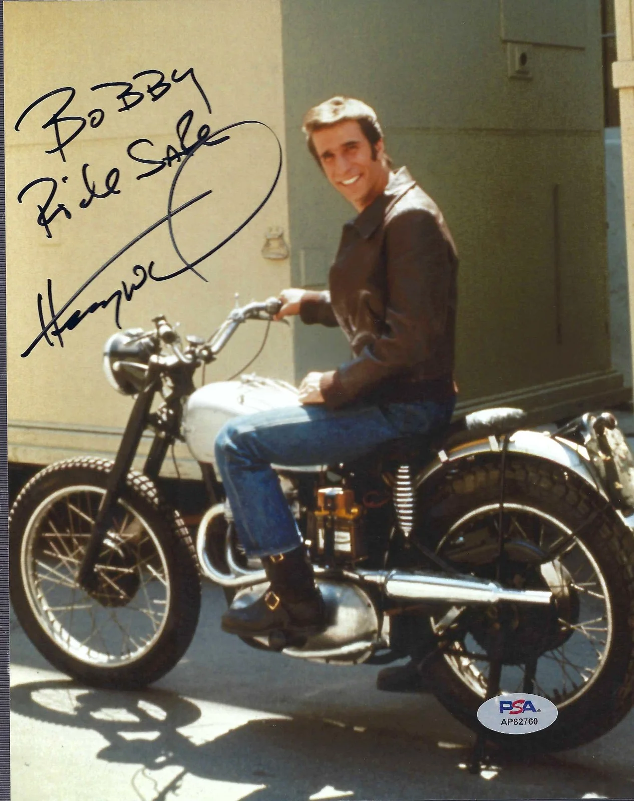 Henry Winkler — Hanry Winkler Fonzie Autograph 8X10 Photo PSA/DNA Auto