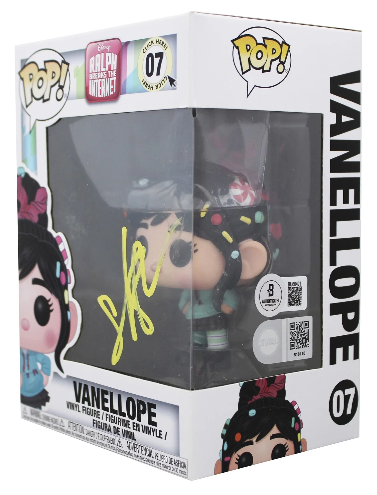 Sarah Silverman — Sarah Silverman Wreck It Ralph Signed #07 Funko Pop Vinyl Figure BAS #BU60491, изображение 2