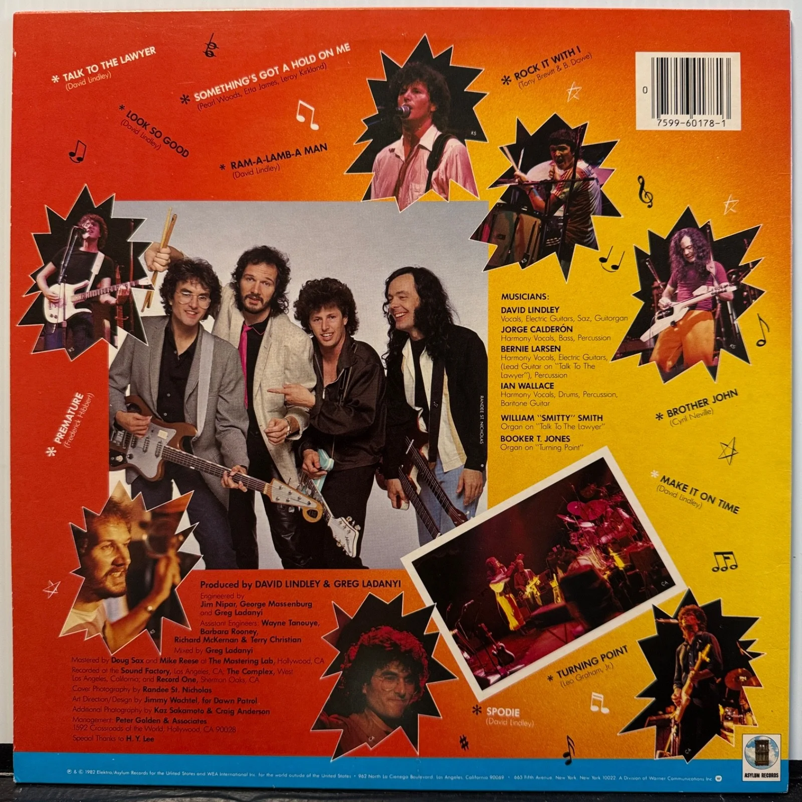 DAVID LINDLEY "Win This Record" AUTOGRAPHED usa VINYL ALBUM! 60178 Asylum NM/NM, изображение 3