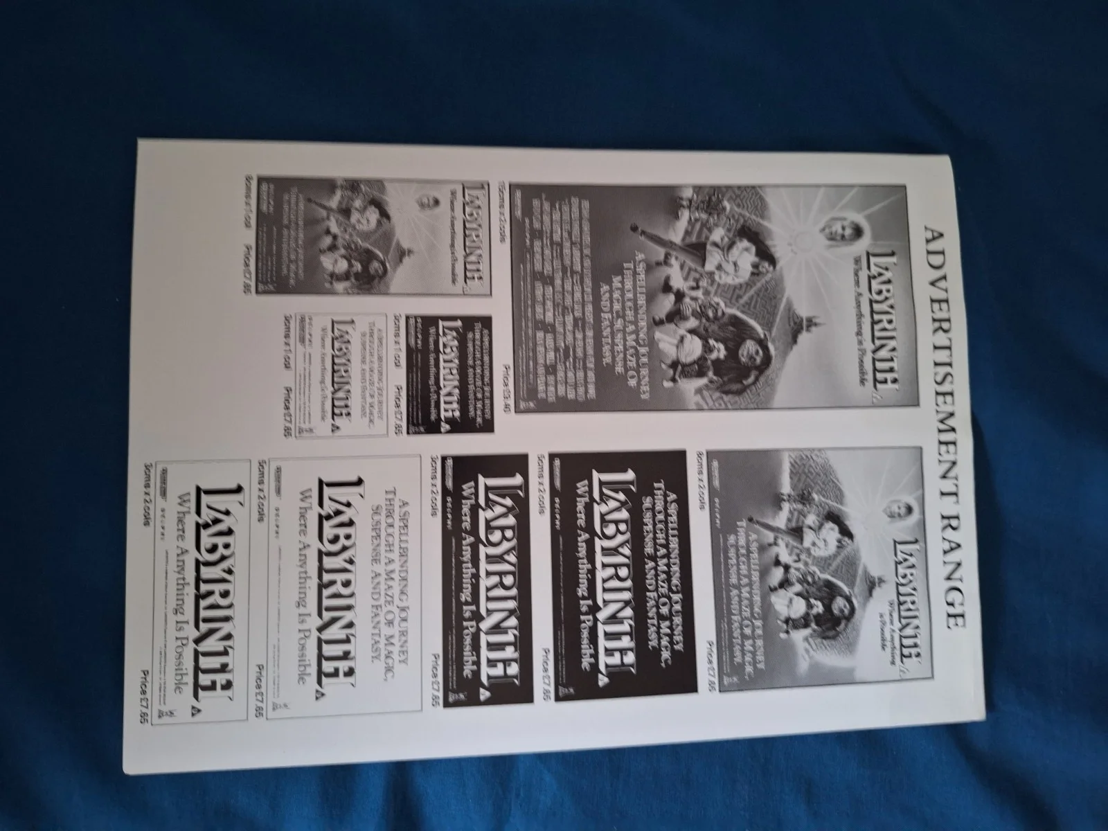 Labrynth Movie Lobby Art Cards. FOH. Set Of 8 Inc Advertisment Pages Booklet, изображение 2