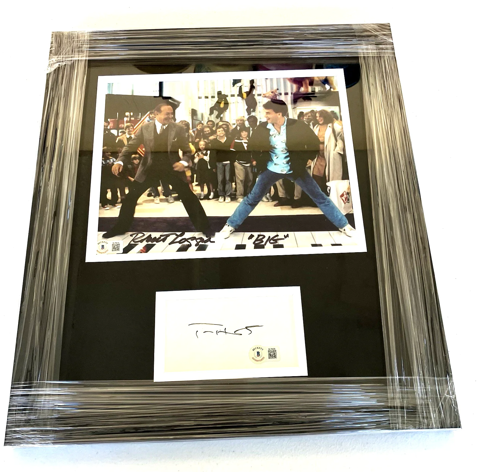 Tom Hanks & Robert Loggia Signed 14x16 Framed "BIG" Display Auto Beckett BAS COA, image 3