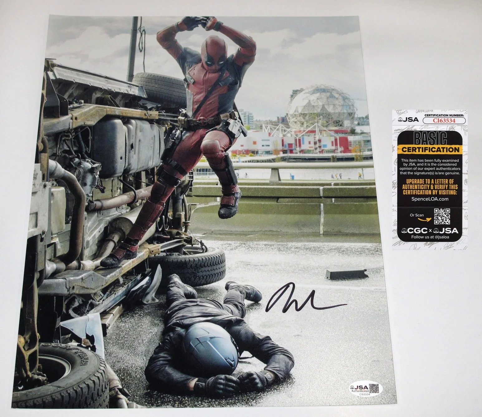 Ryan Reynolds — Ryan Reynolds signed "DEADPOOL" 11x14 Photo EXACT PROOF d & Wolverine JSA COA, image 5