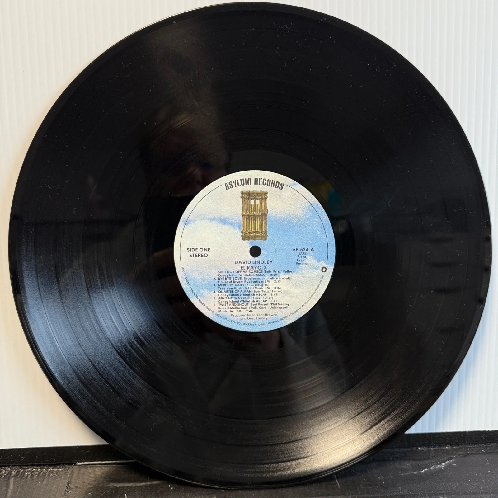 DAVID LINDLEY “El Rayo-X” AUTOGRAPHED vinyl album 5E-524 ASYLUM w/inner NM/NM!, изображение 4
