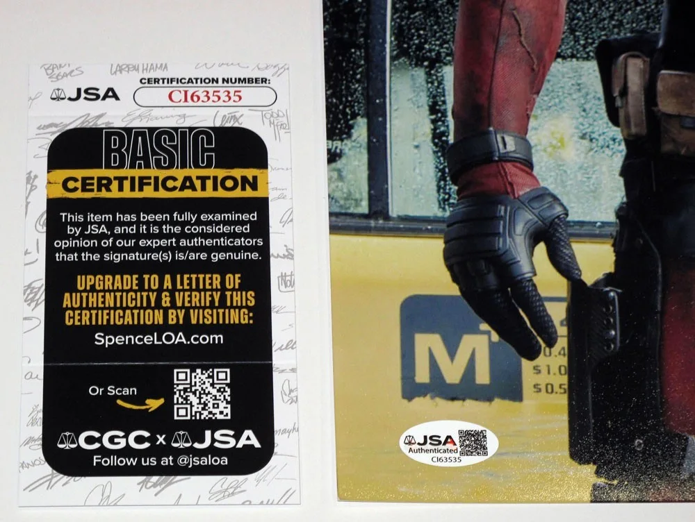 Ryan Reynolds — Ryan Reynolds signed "DEADPOOL" 11x14 Photo EXACT PROOF c & Wolverine JSA COA, изображение 3