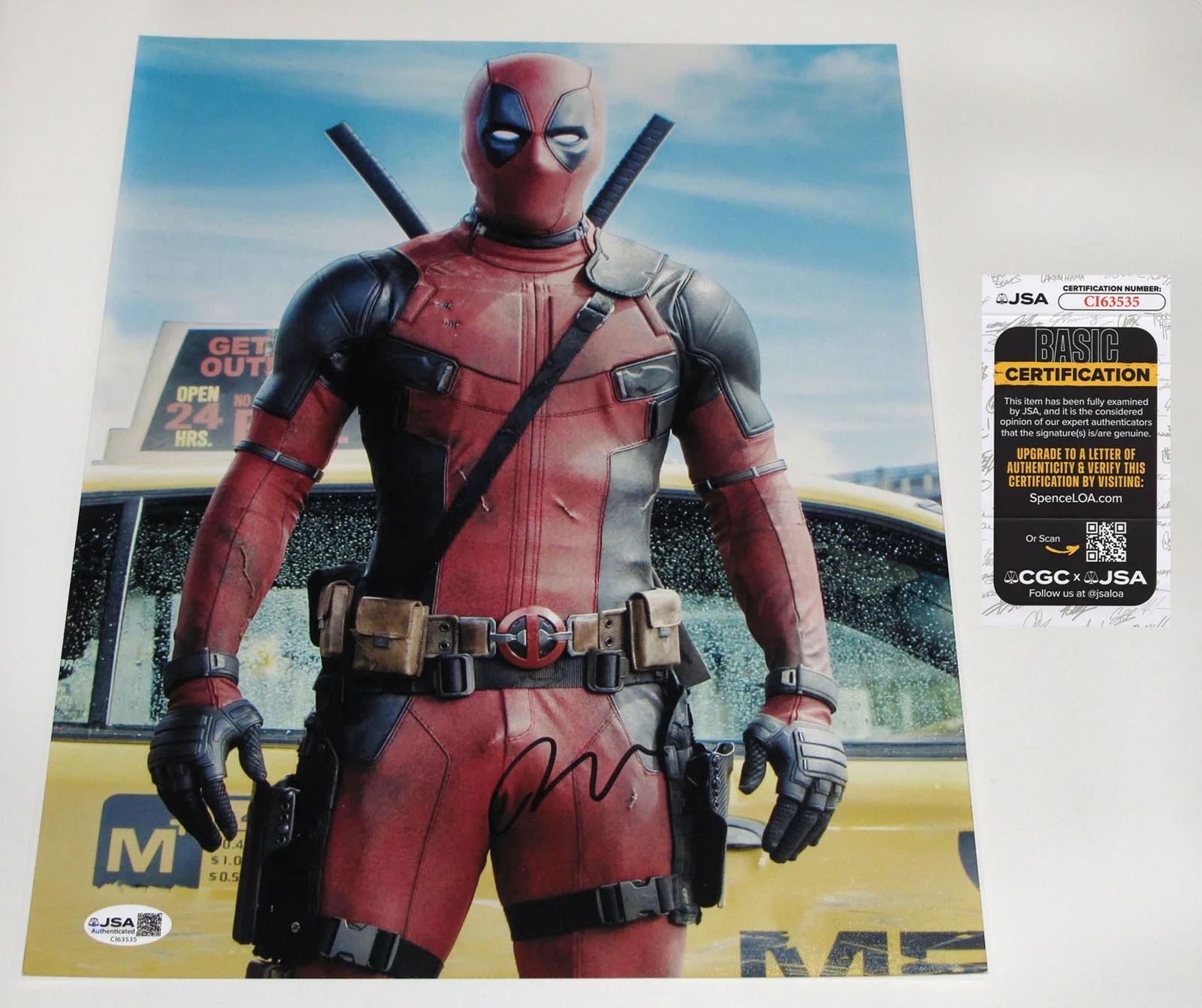 Ryan Reynolds — Ryan Reynolds signed "DEADPOOL" 11x14 Photo EXACT PROOF c & Wolverine JSA COA, изображение 5