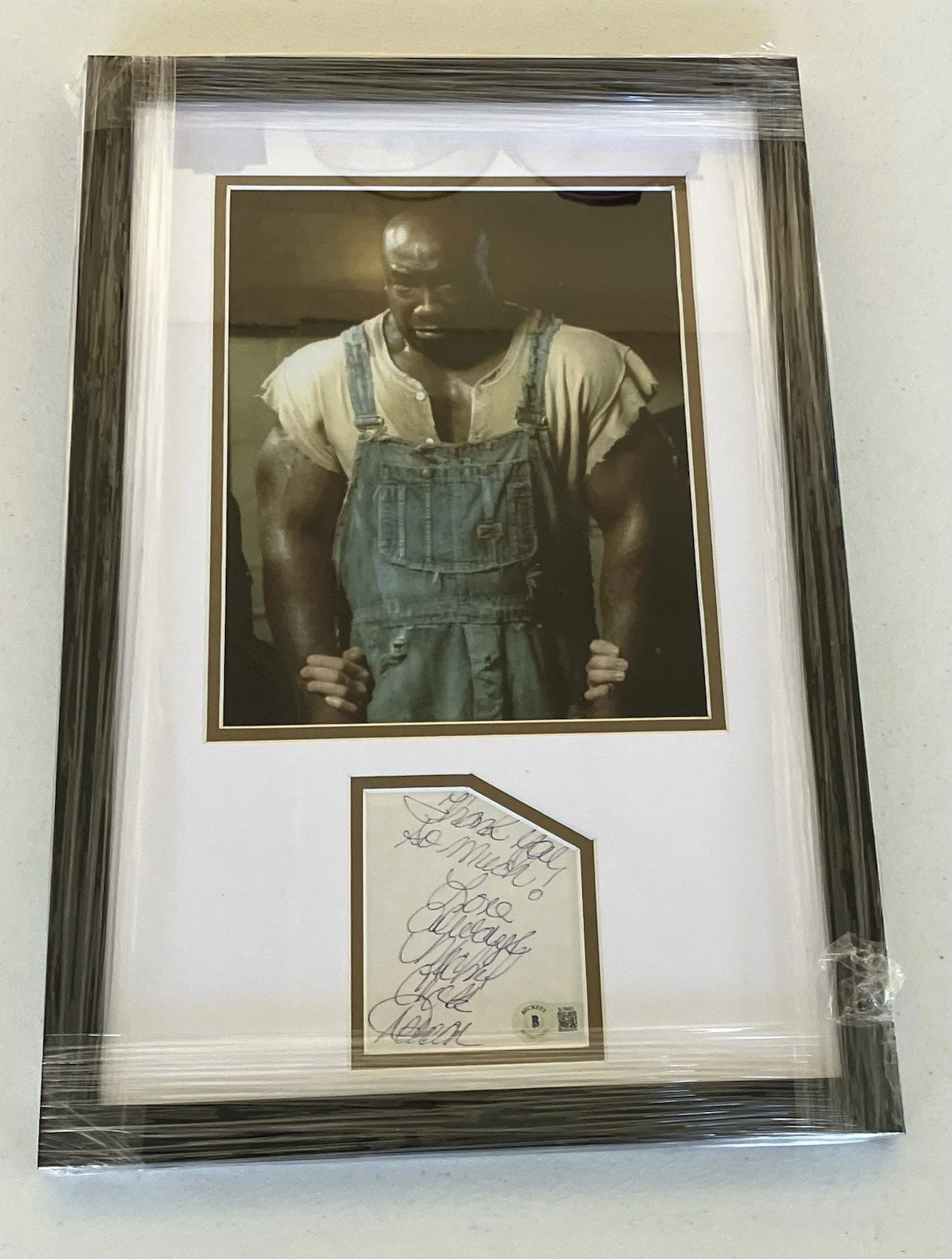 Michael Clarke Duncan Signed 12x18 Framed Display Auto, The Green Mile, BAS COA, image 3