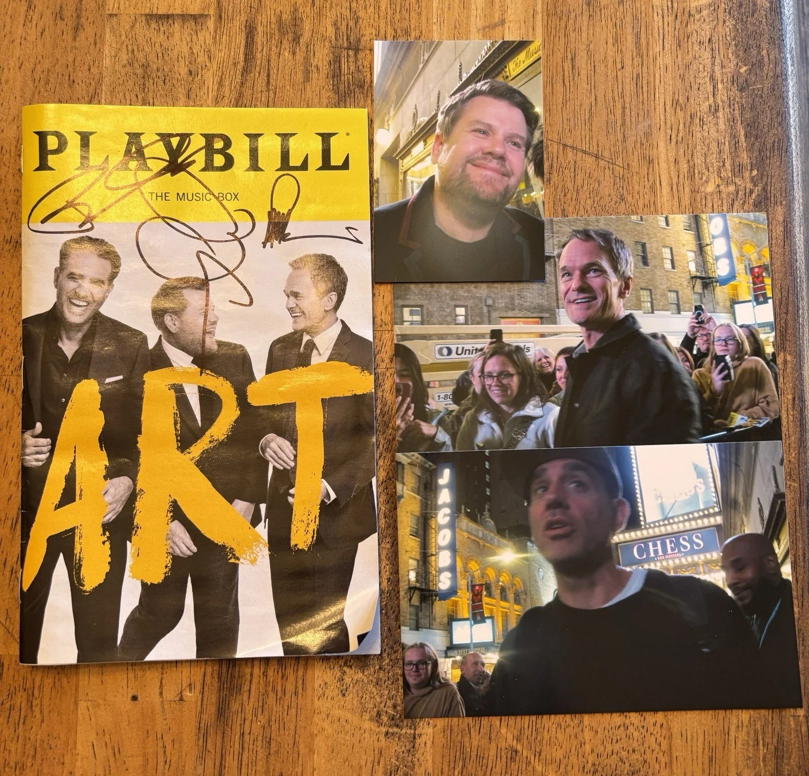 Neil Patrick Harris, James Corden, Bobby Cannavale — ART Broadway Cast Signed Playbill & Photos J Corden B Cannavale Neil P Harris