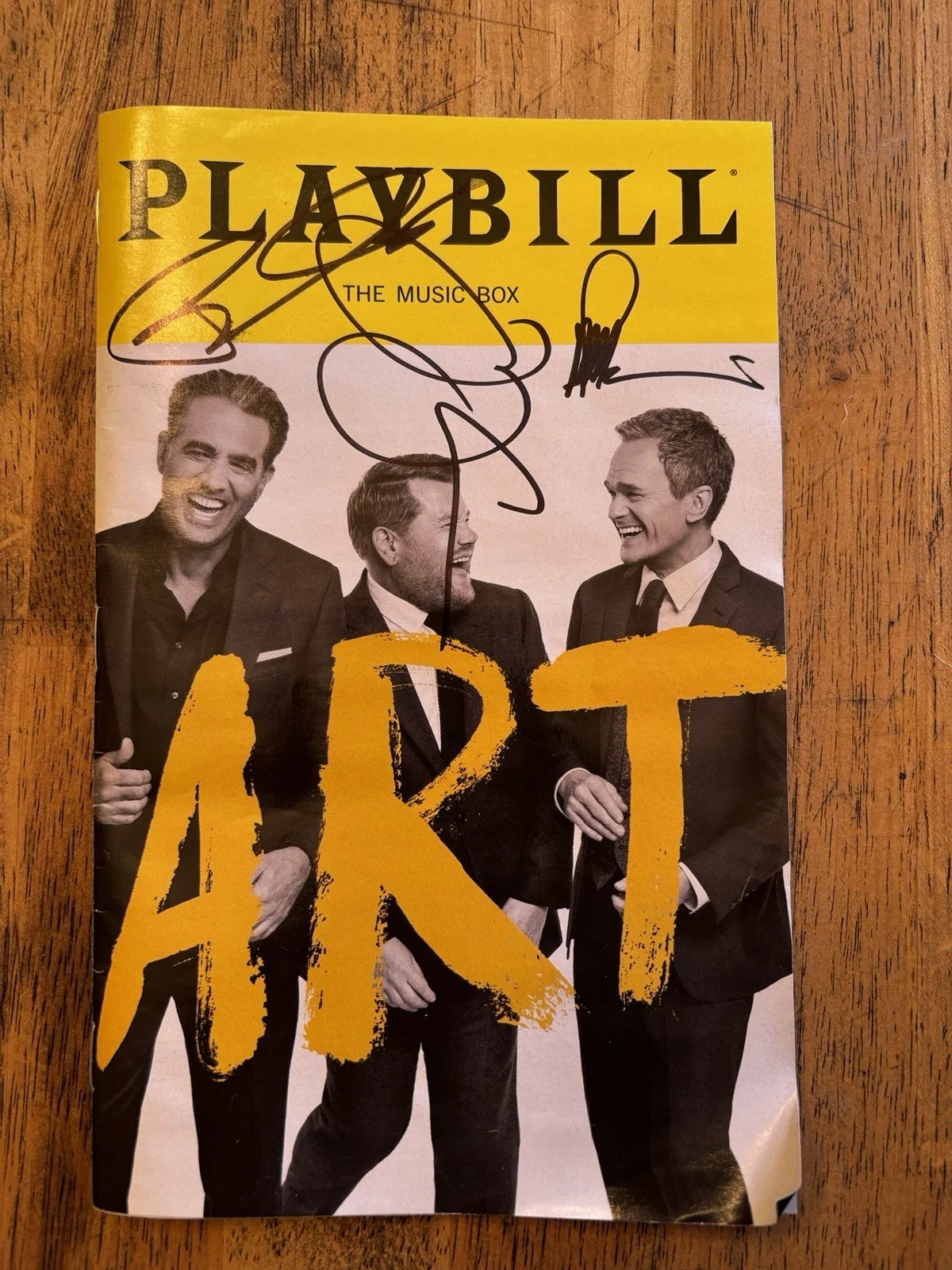 Neil Patrick Harris, James Corden, Bobby Cannavale — ART Broadway Cast Signed Playbill & Photos J Corden B Cannavale Neil P Harris, изображение 2