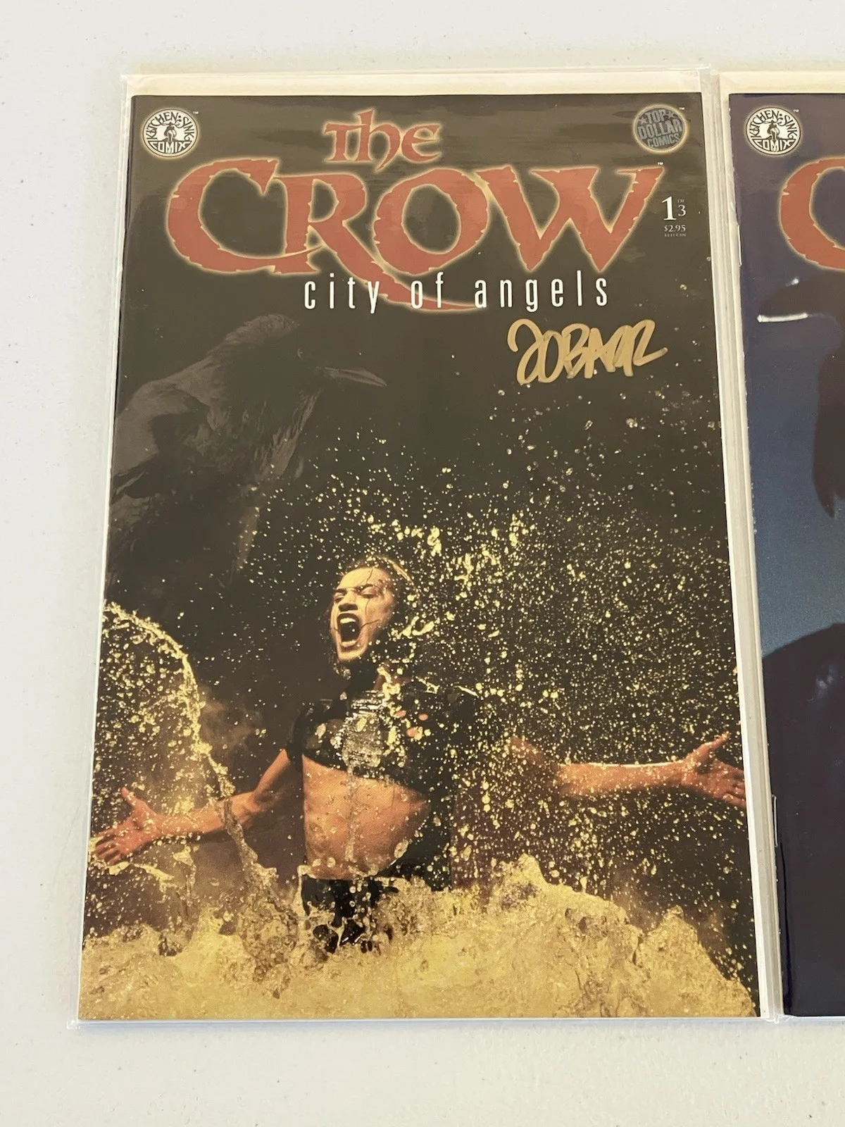 James O'Barr Authentic Signed The Crow "City of Angels" Comic Book Auto Lot #1-3, изображение 2