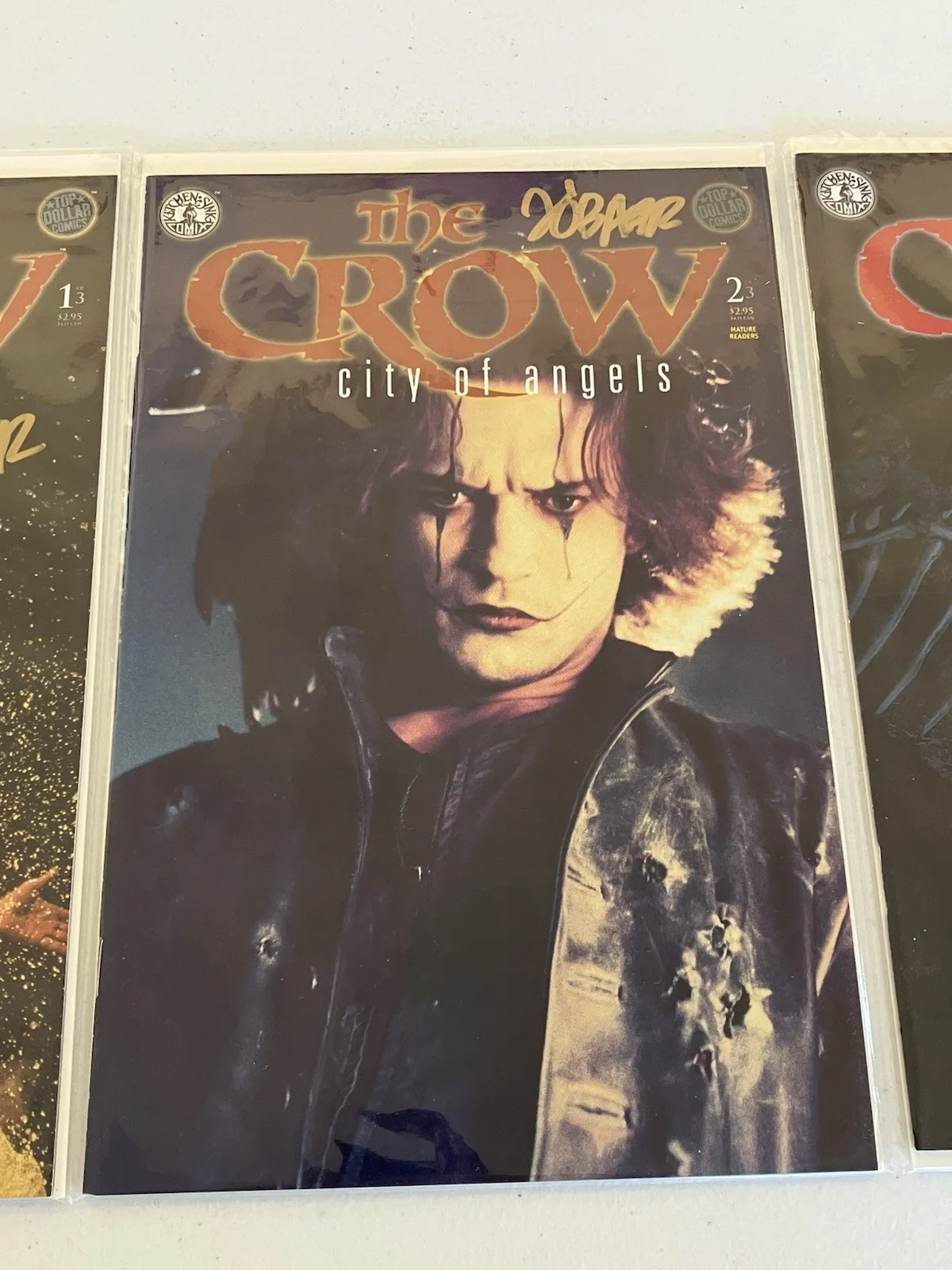 James O'Barr Authentic Signed The Crow "City of Angels" Comic Book Auto Lot #1-3, изображение 3