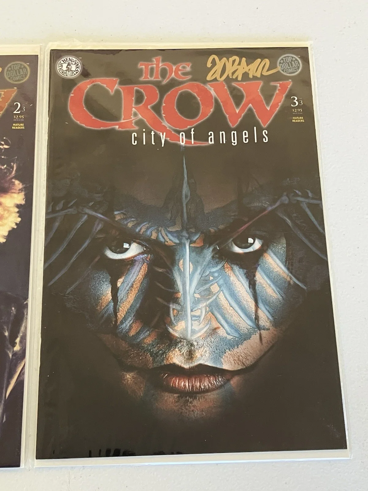 James O'Barr Authentic Signed The Crow "City of Angels" Comic Book Auto Lot #1-3, изображение 4