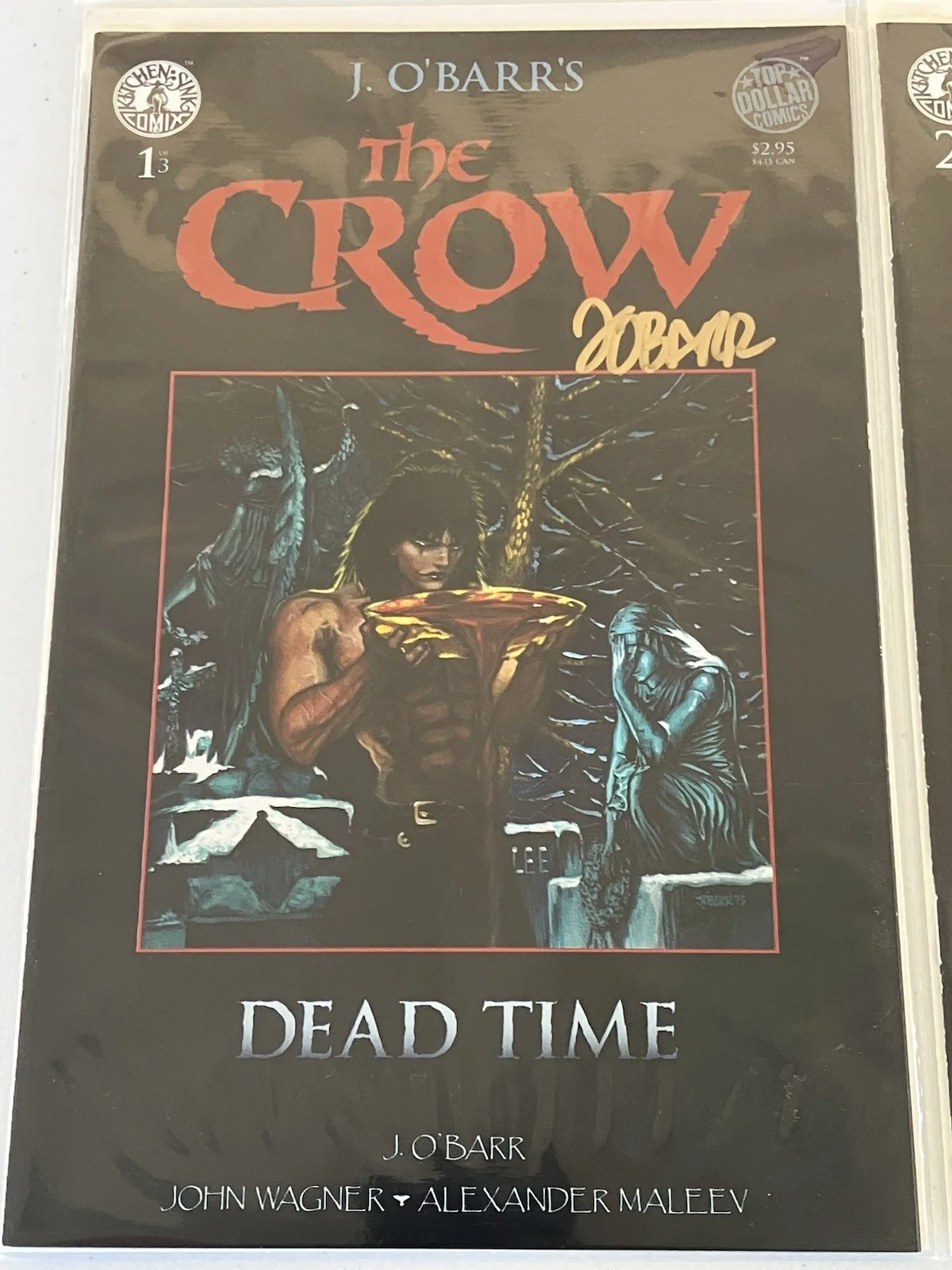 James O'Barr Authentic Signed The Crow "Dead Time" Comic Book Auto Lot #1-3, image 2