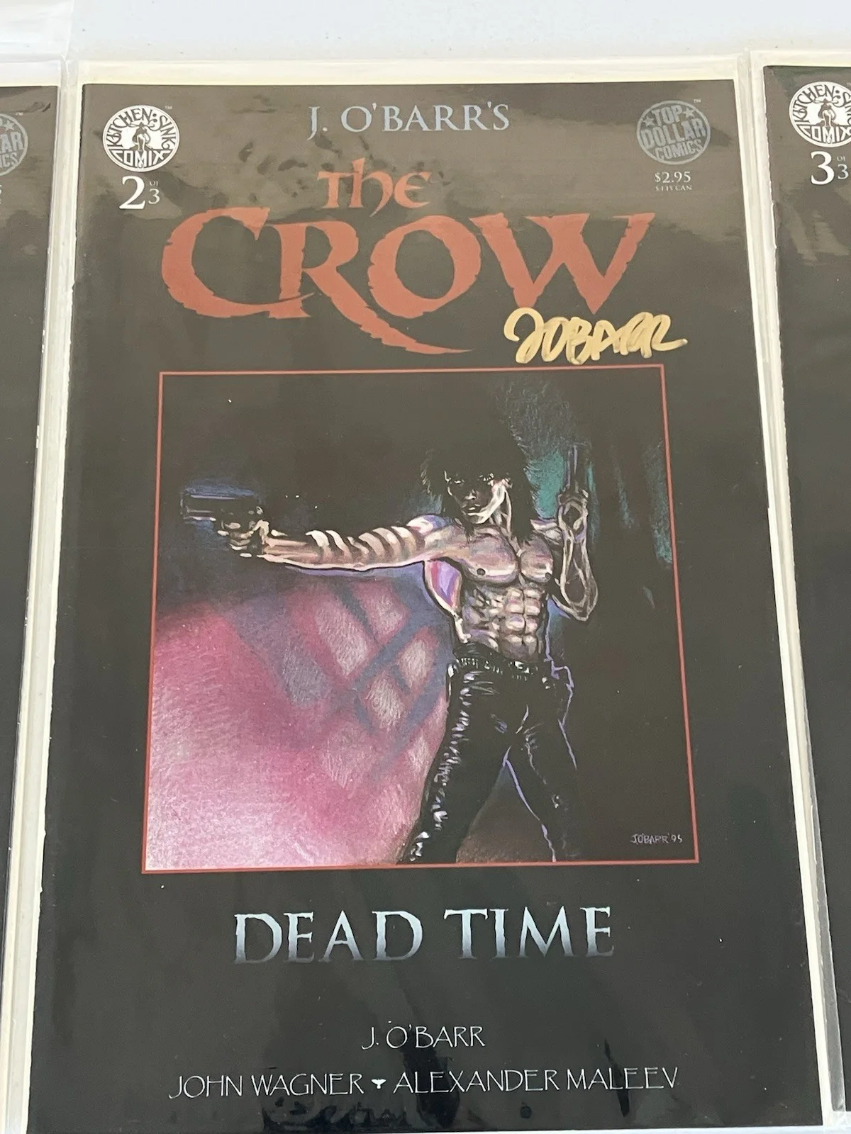 James O'Barr Authentic Signed The Crow "Dead Time" Comic Book Auto Lot #1-3, image 3