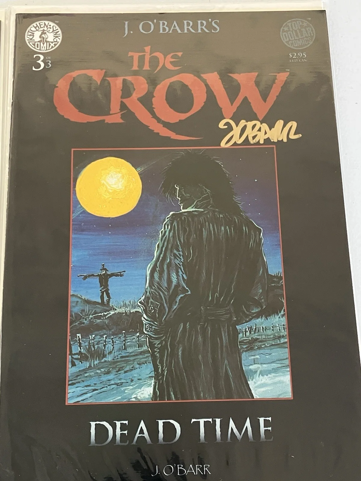 James O'Barr Authentic Signed The Crow "Dead Time" Comic Book Auto Lot #1-3, image 4